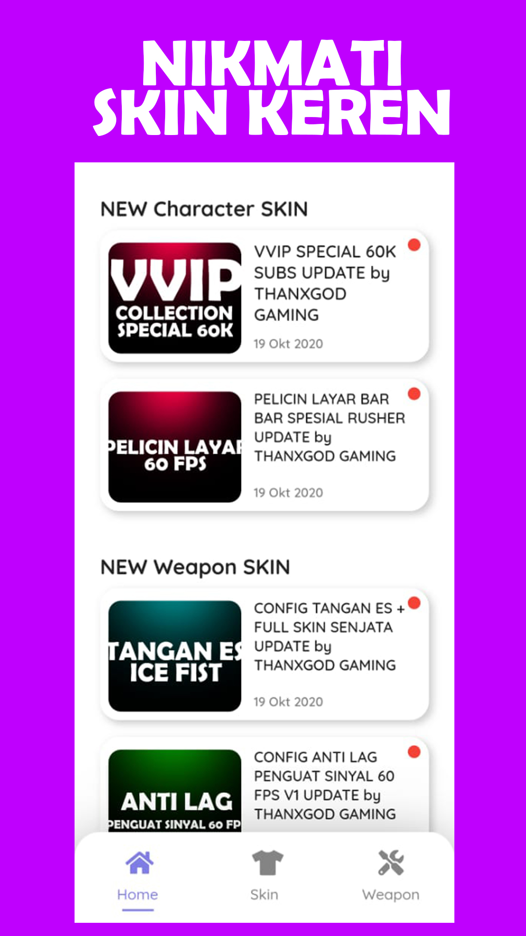 اسکرین شات 1 برنامه Skin Tools