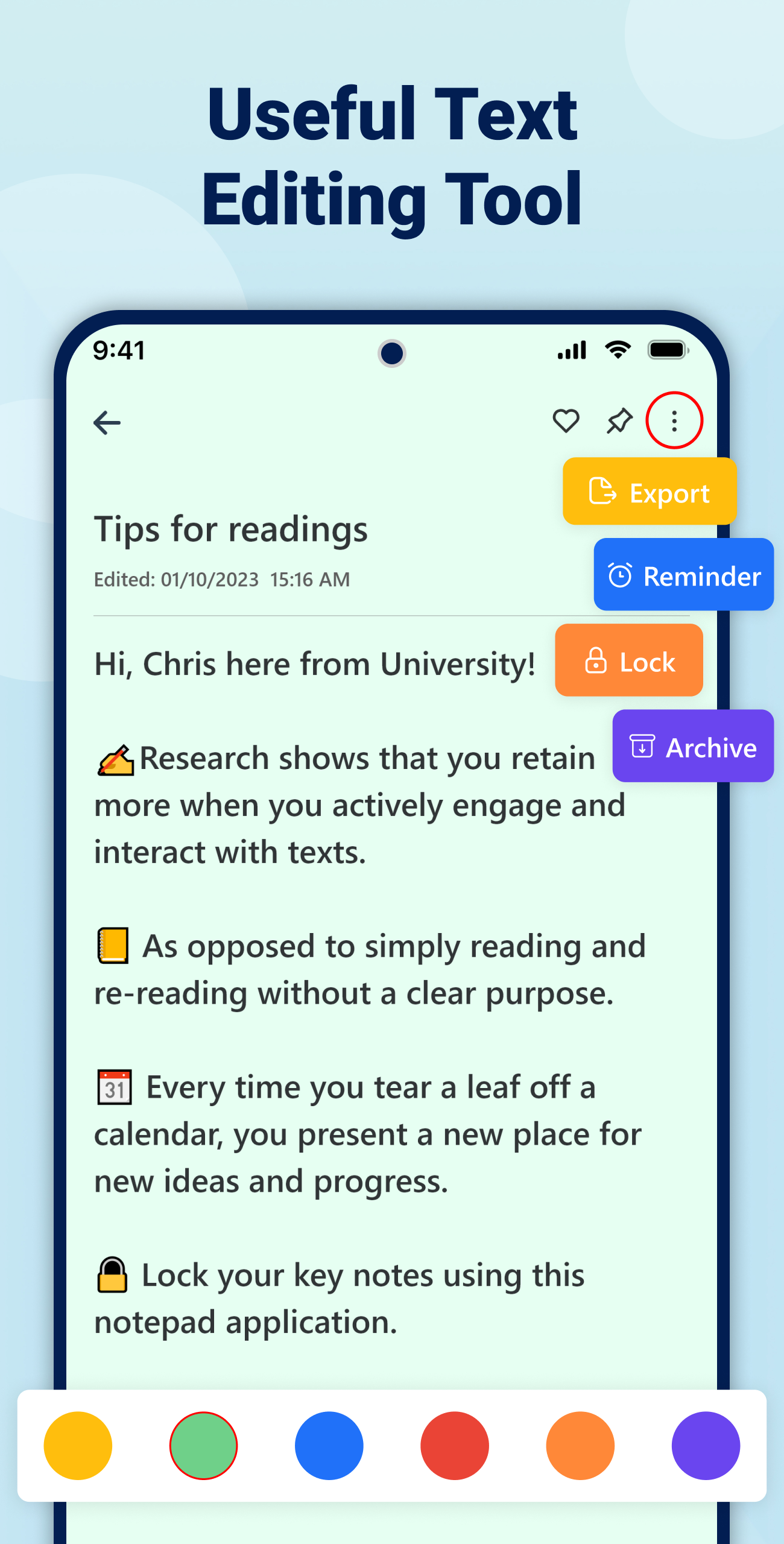 اسکرین شات 2 برنامه B Notes – Notepad Notebook app