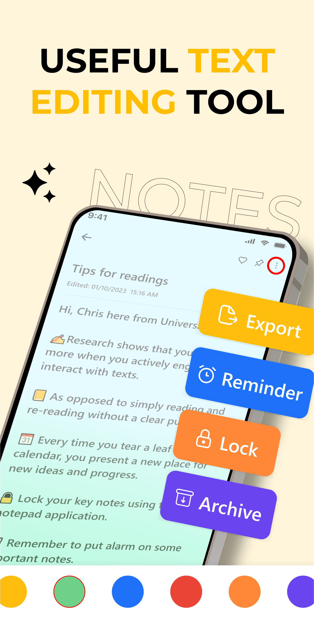 اسکرین شات 2 برنامه B Notes – Notepad Notebook app