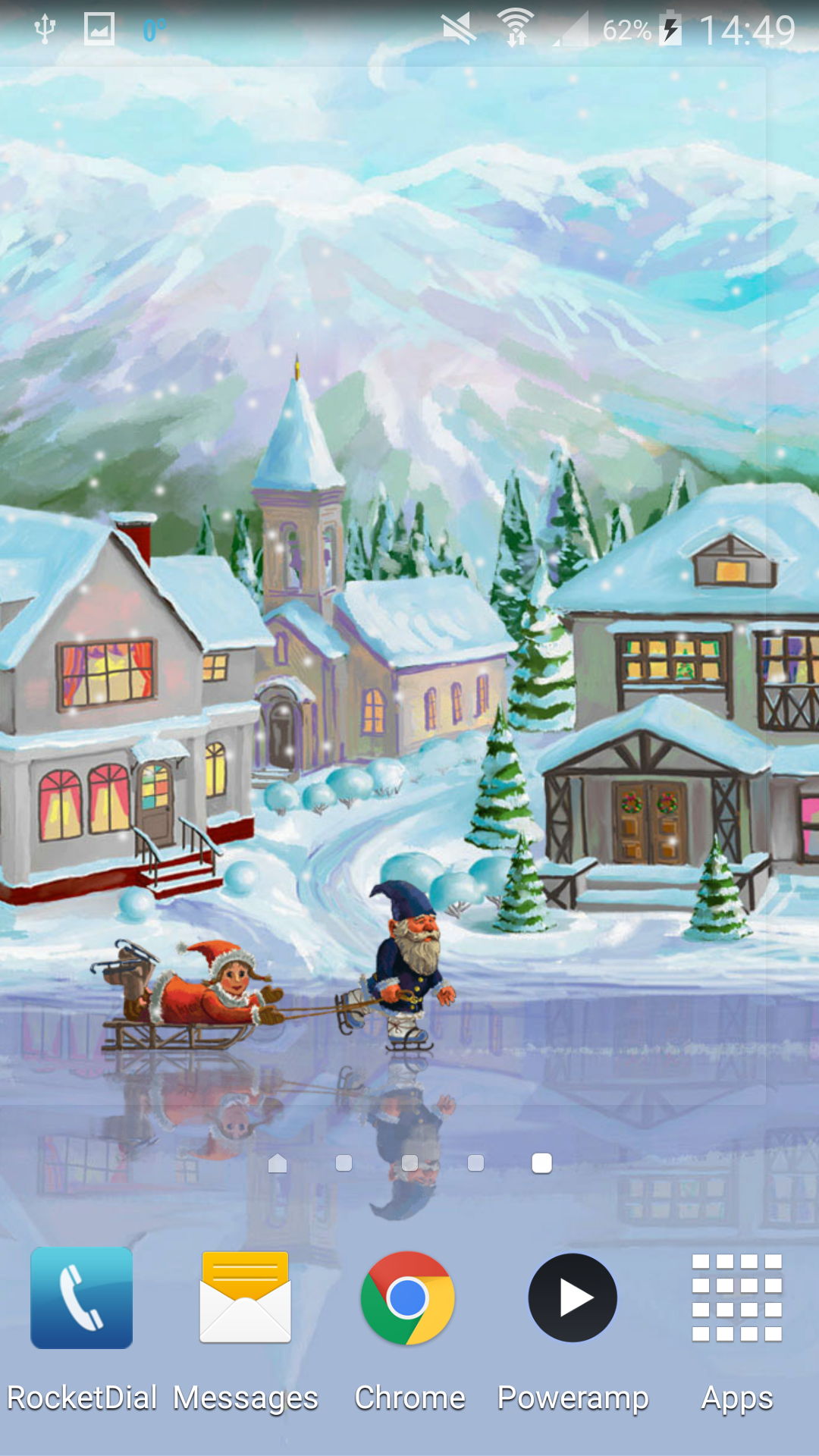 اسکرین شات 6 برنامه Christmas Rink Live Wallpaper