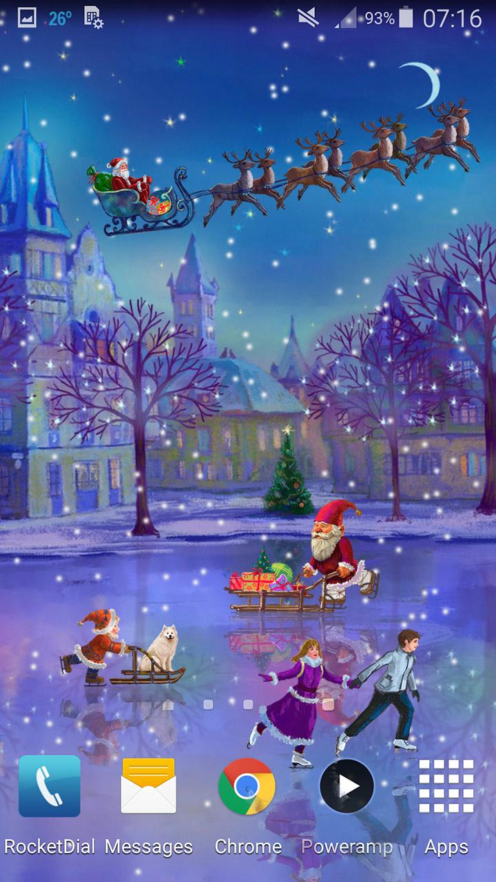 اسکرین شات 2 برنامه Christmas Rink Live Wallpaper