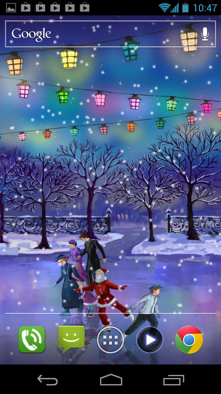اسکرین شات 3 برنامه Christmas Rink Live Wallpaper