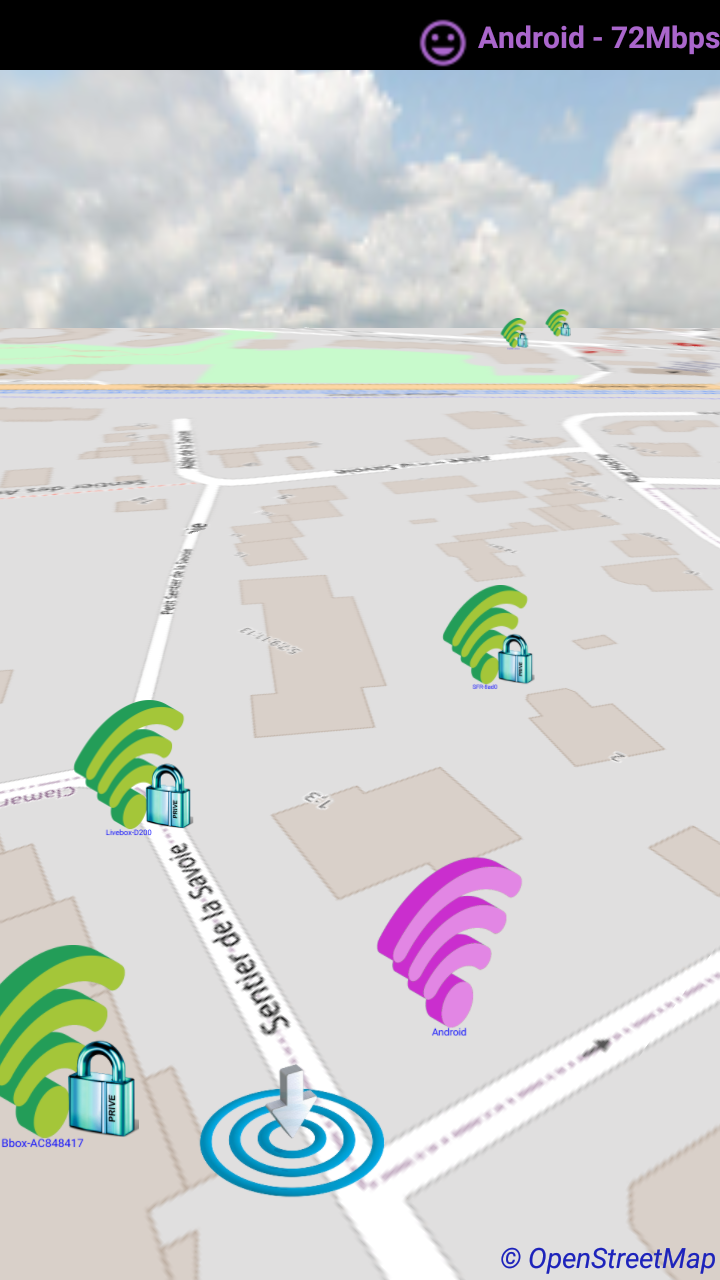 اسکرین شات 2 برنامه WiFi AR - open wifi seeker