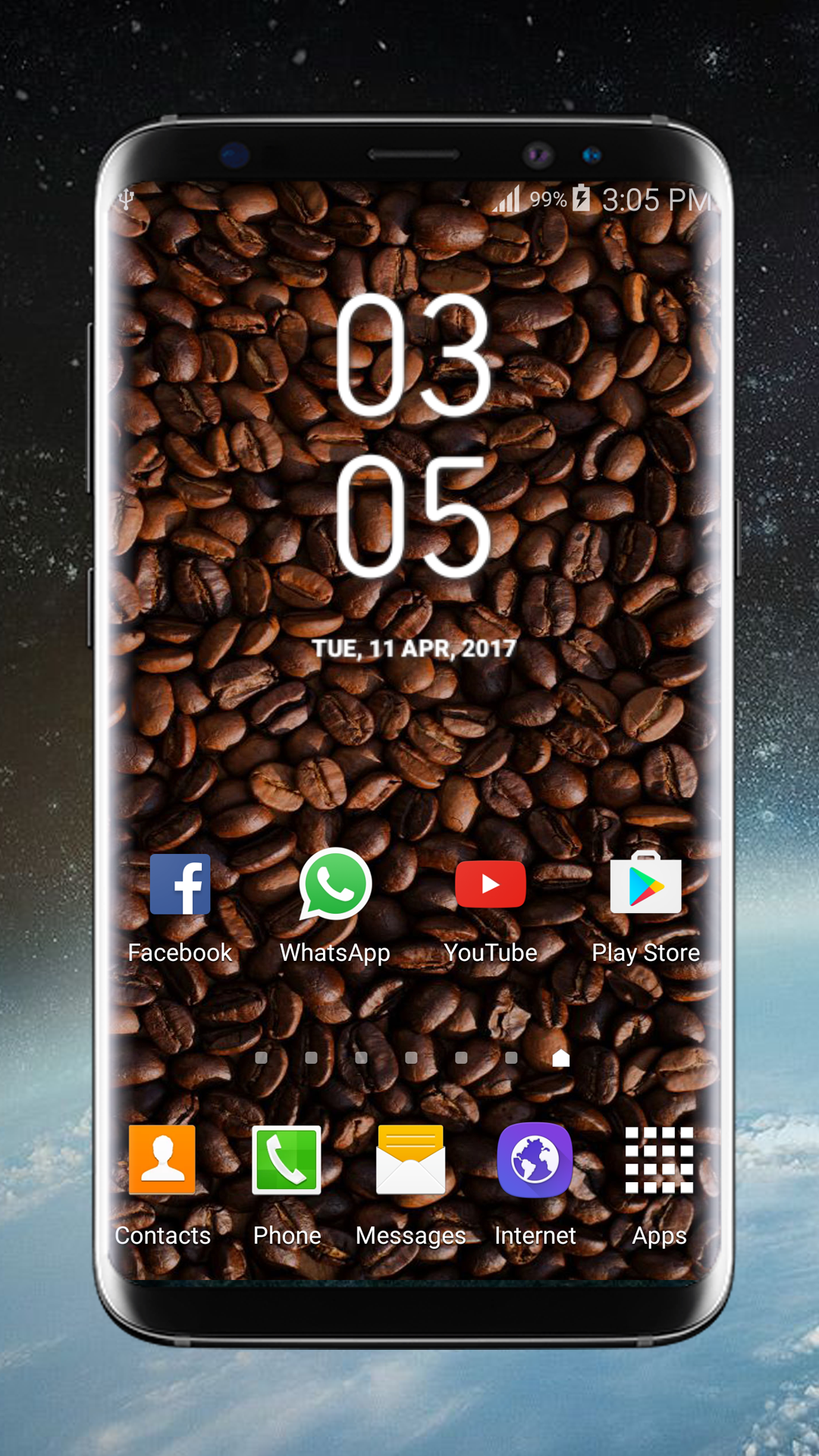 اسکرین شات 2 برنامه Digital Clock Galaxy S8 Plus
