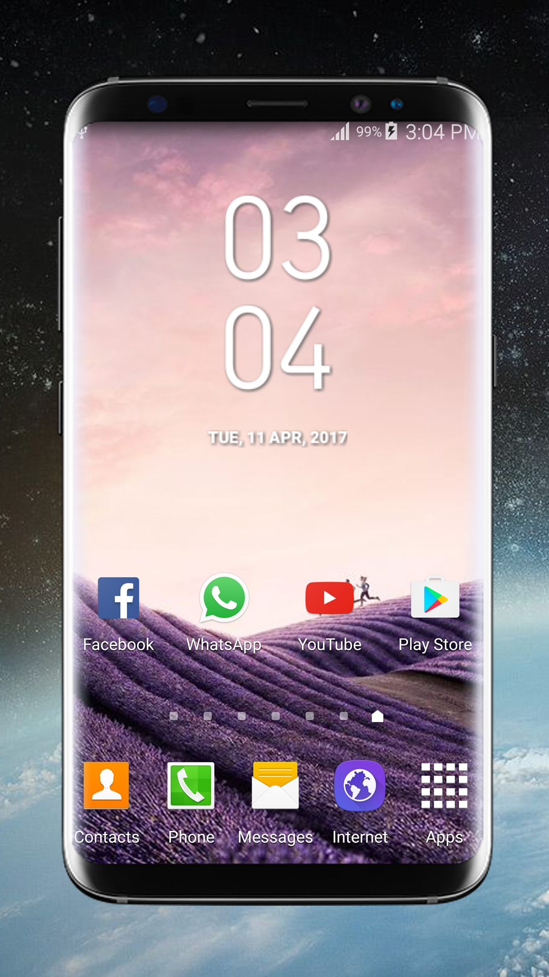اسکرین شات 6 برنامه Digital Clock Galaxy S8 Plus