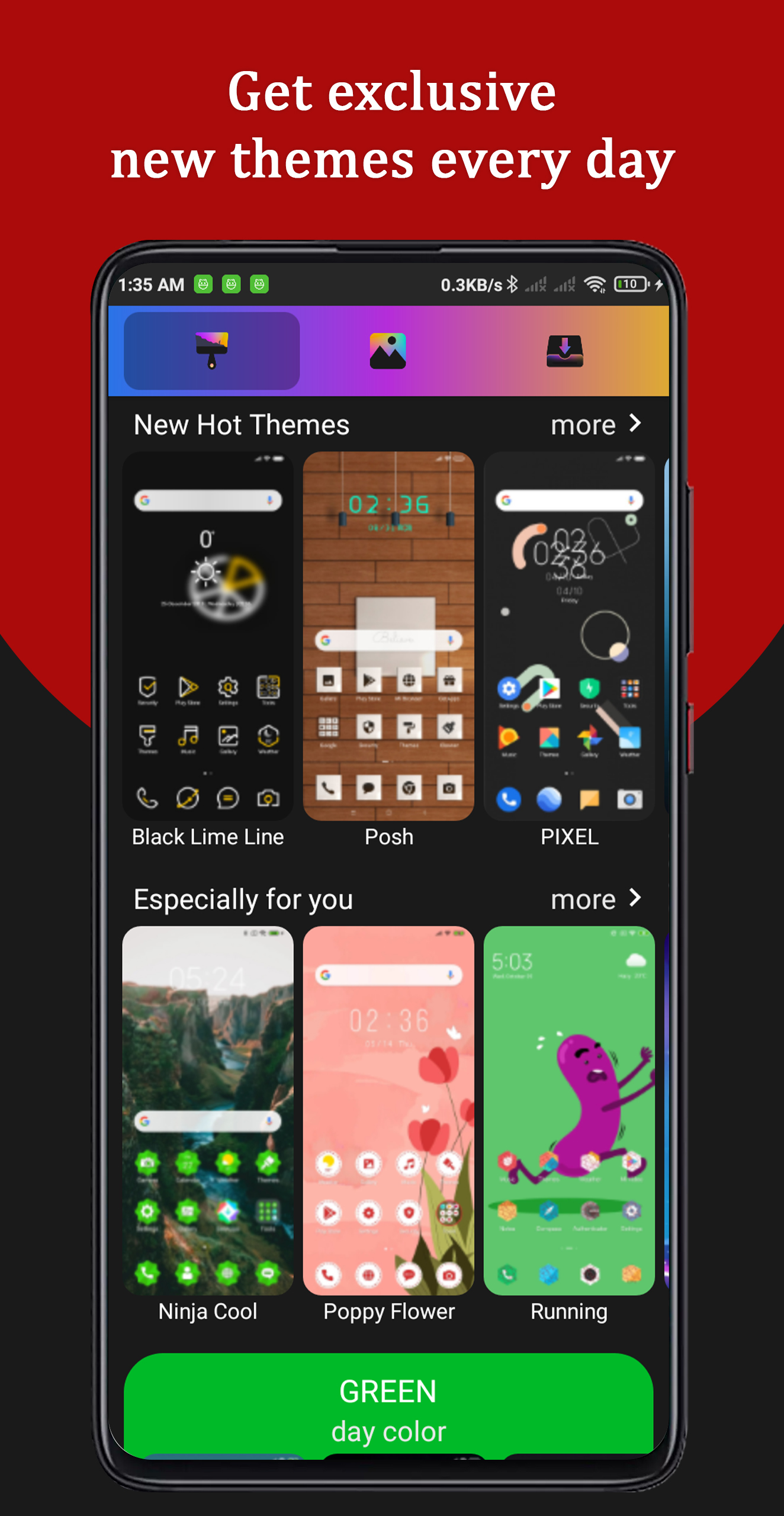 اسکرین شات 3 برنامه Themes