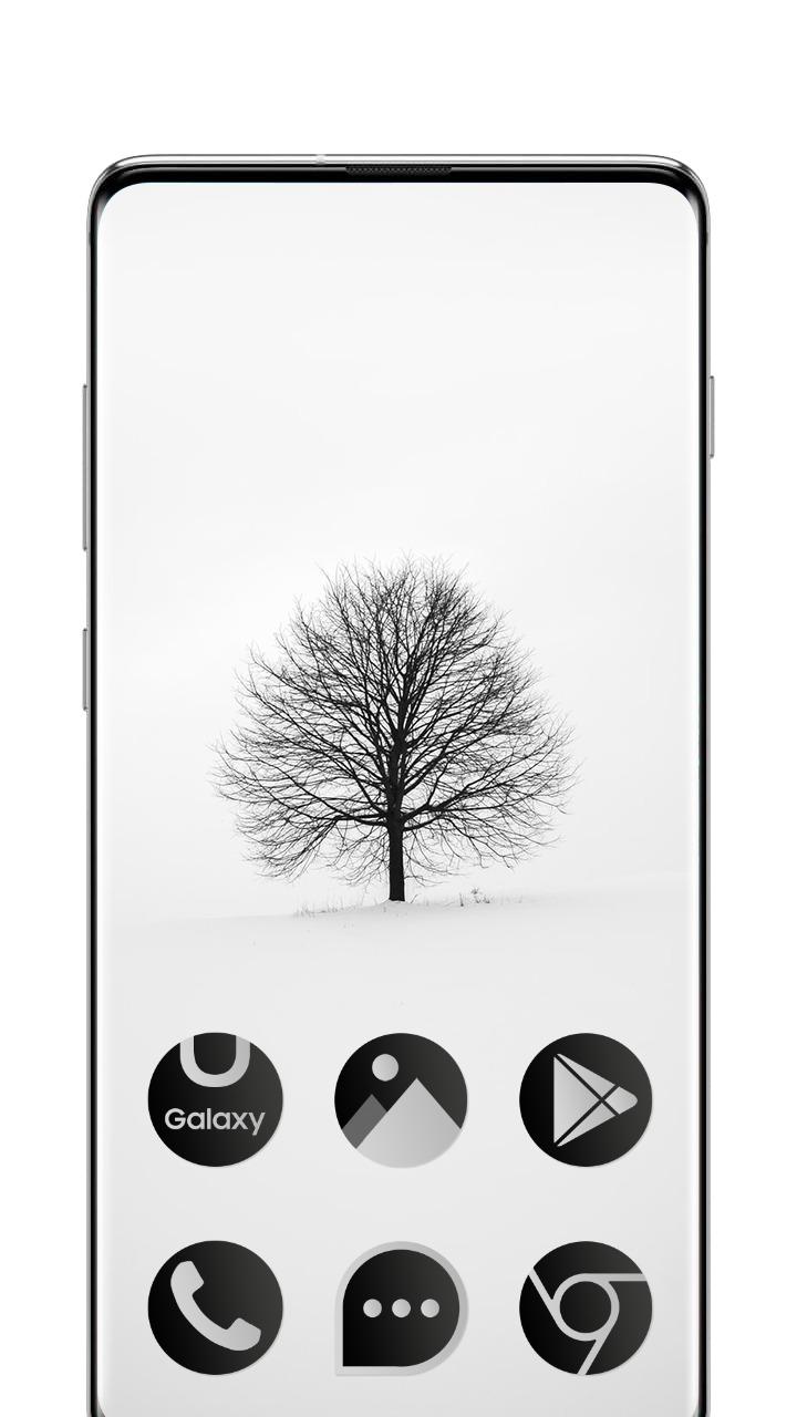 اسکرین شات 1 برنامه Black & White Theme