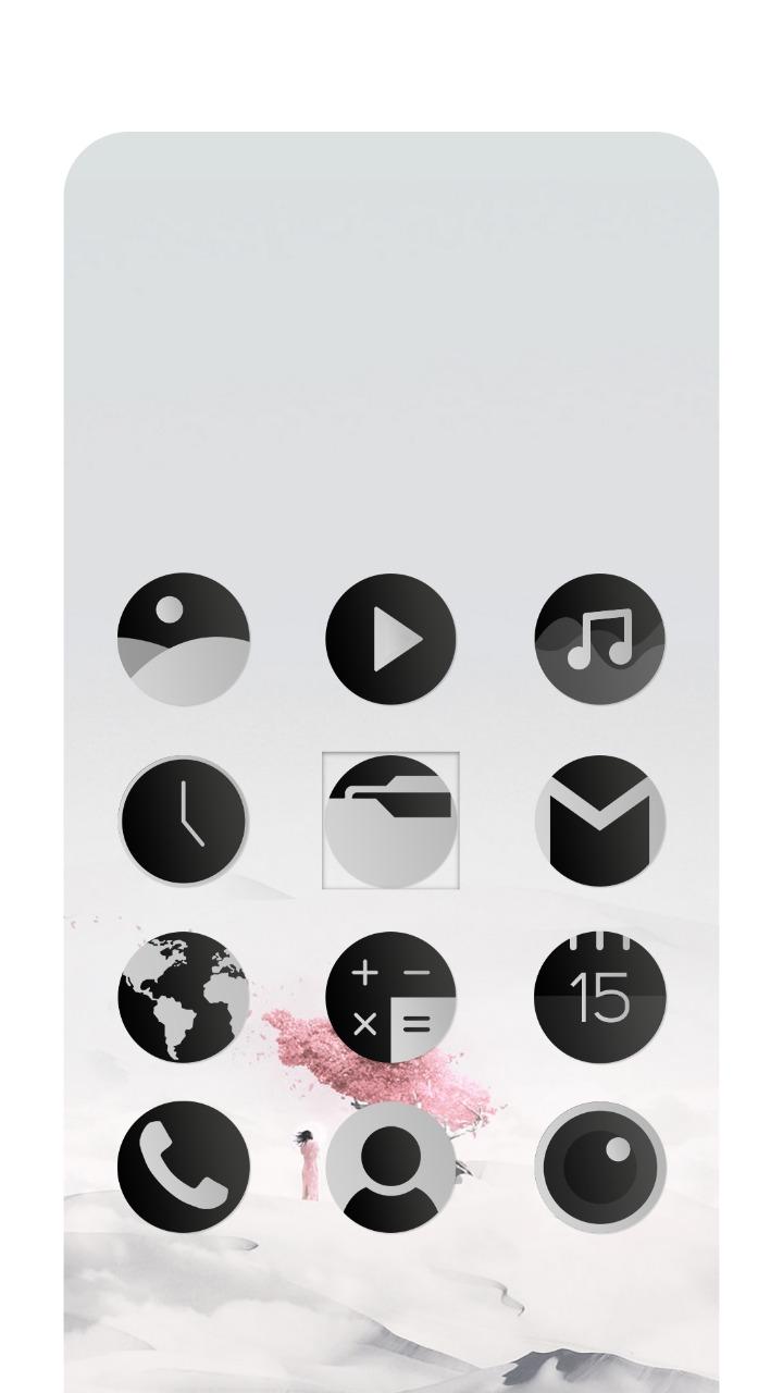 اسکرین شات 2 برنامه Black & White Theme