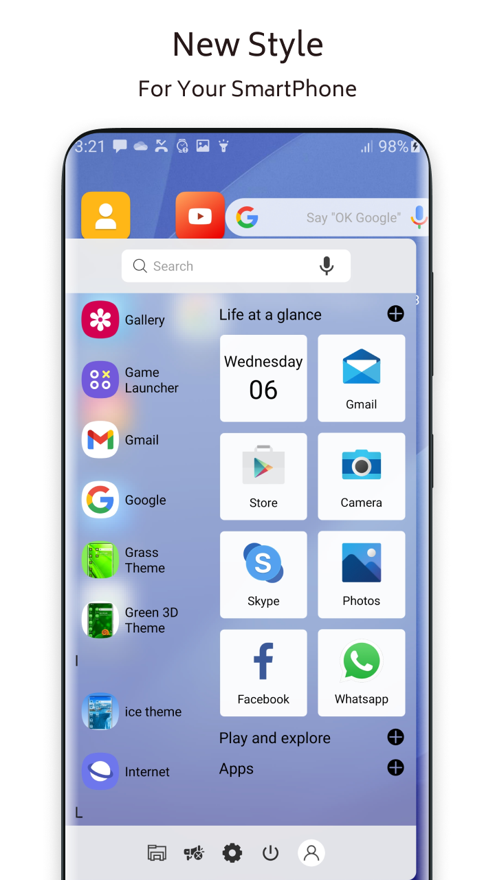 اسکرین شات 3 برنامه Computer Launcher Theme win 10