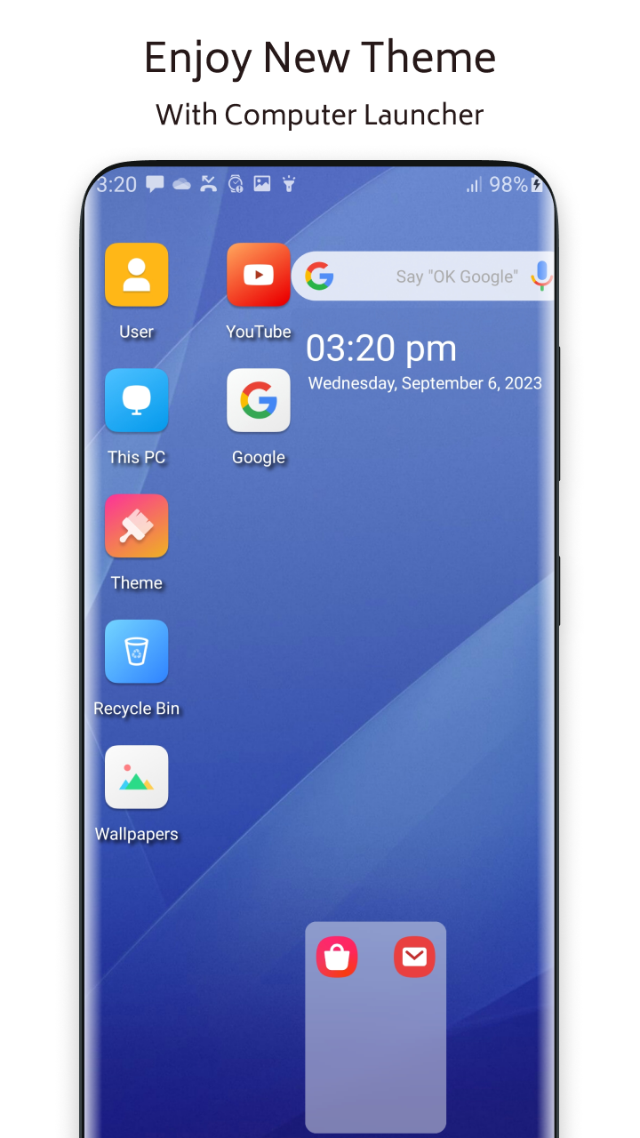 اسکرین شات 7 برنامه Computer Launcher Theme win 10
