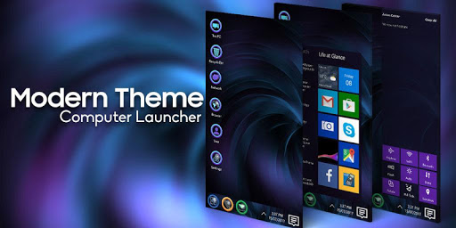 اسکرین شات 5 برنامه Modern Theme For Computer Launcher