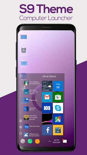 اسکرین شات 2 برنامه S9 Theme For computer Launcher