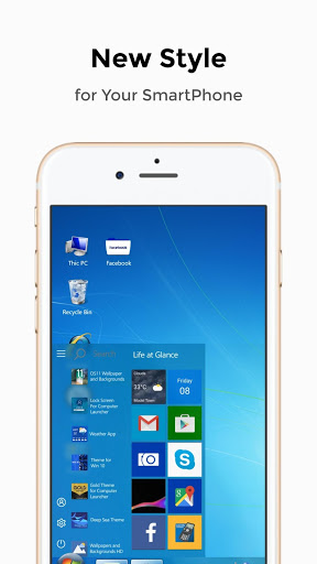اسکرین شات 2 برنامه Win 7 Theme for Computer Launcher