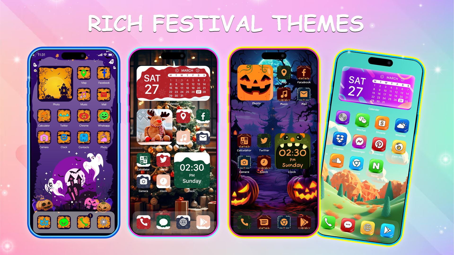 اسکرین شات 3 برنامه BeautyTheme: Icons & Widgets