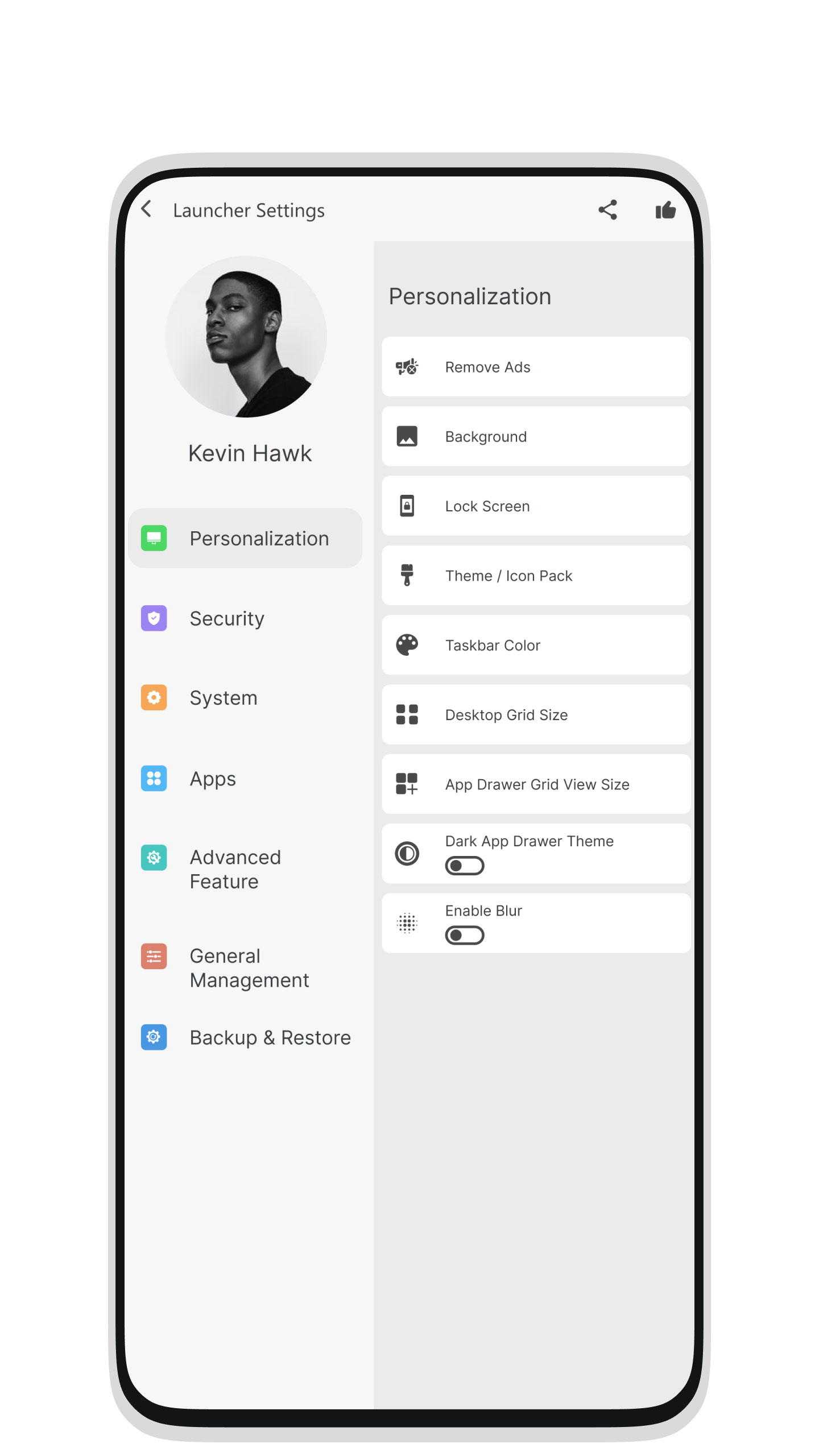 اسکرین شات 5 برنامه Mak Book OS 14 Launcher