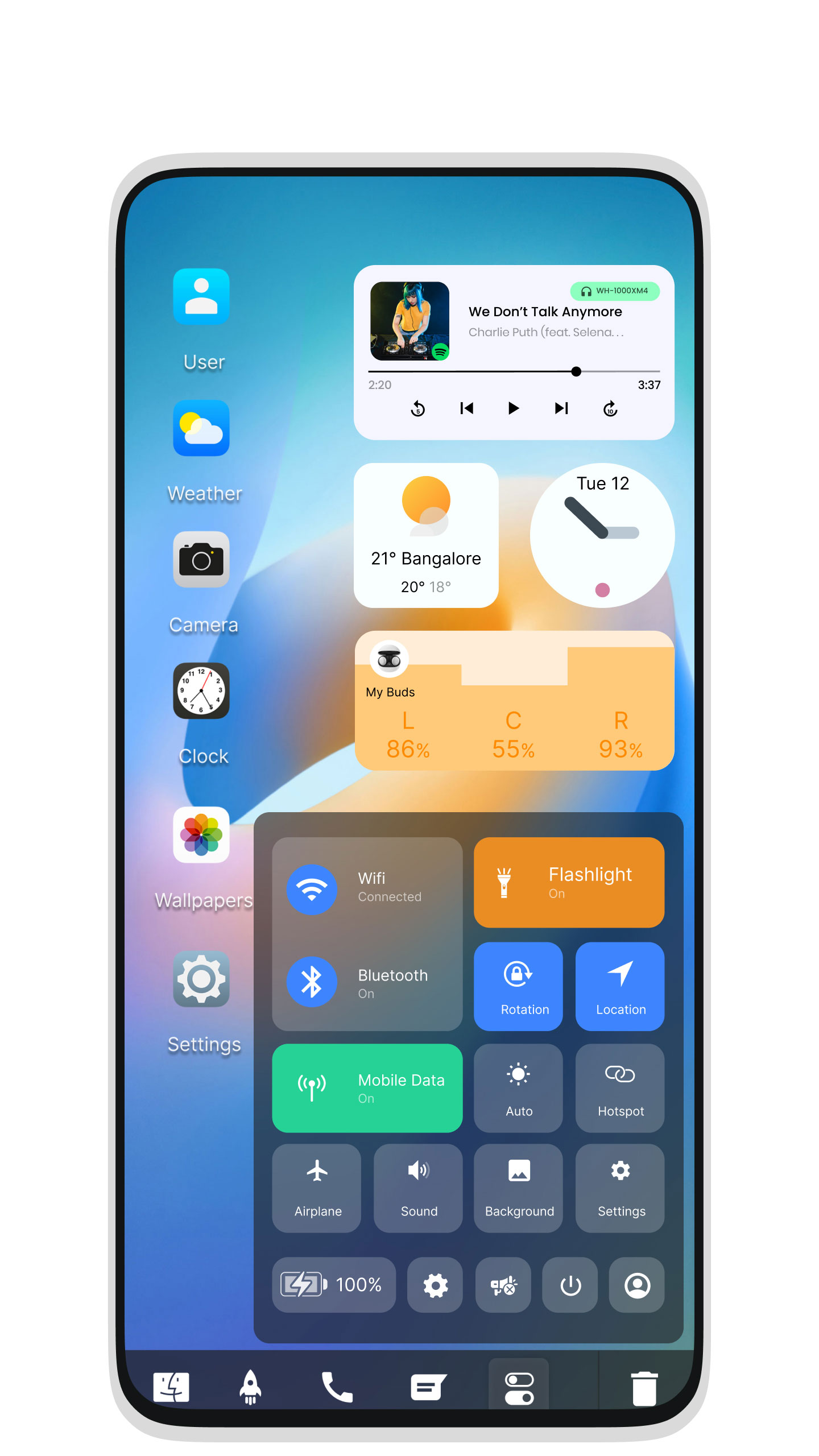 اسکرین شات 1 برنامه Mak Book OS 14 Launcher
