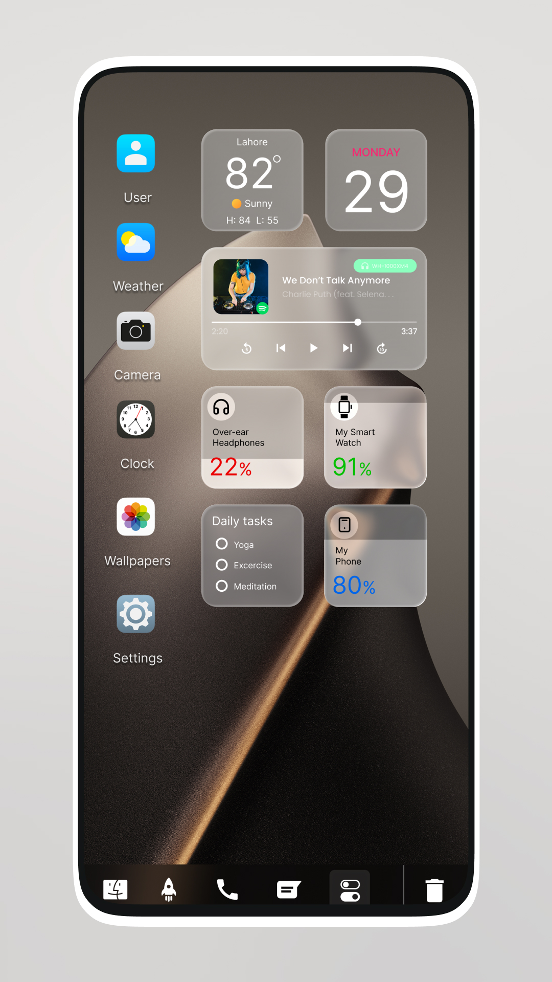 اسکرین شات 6 برنامه Mak Book OS 26 Launcher