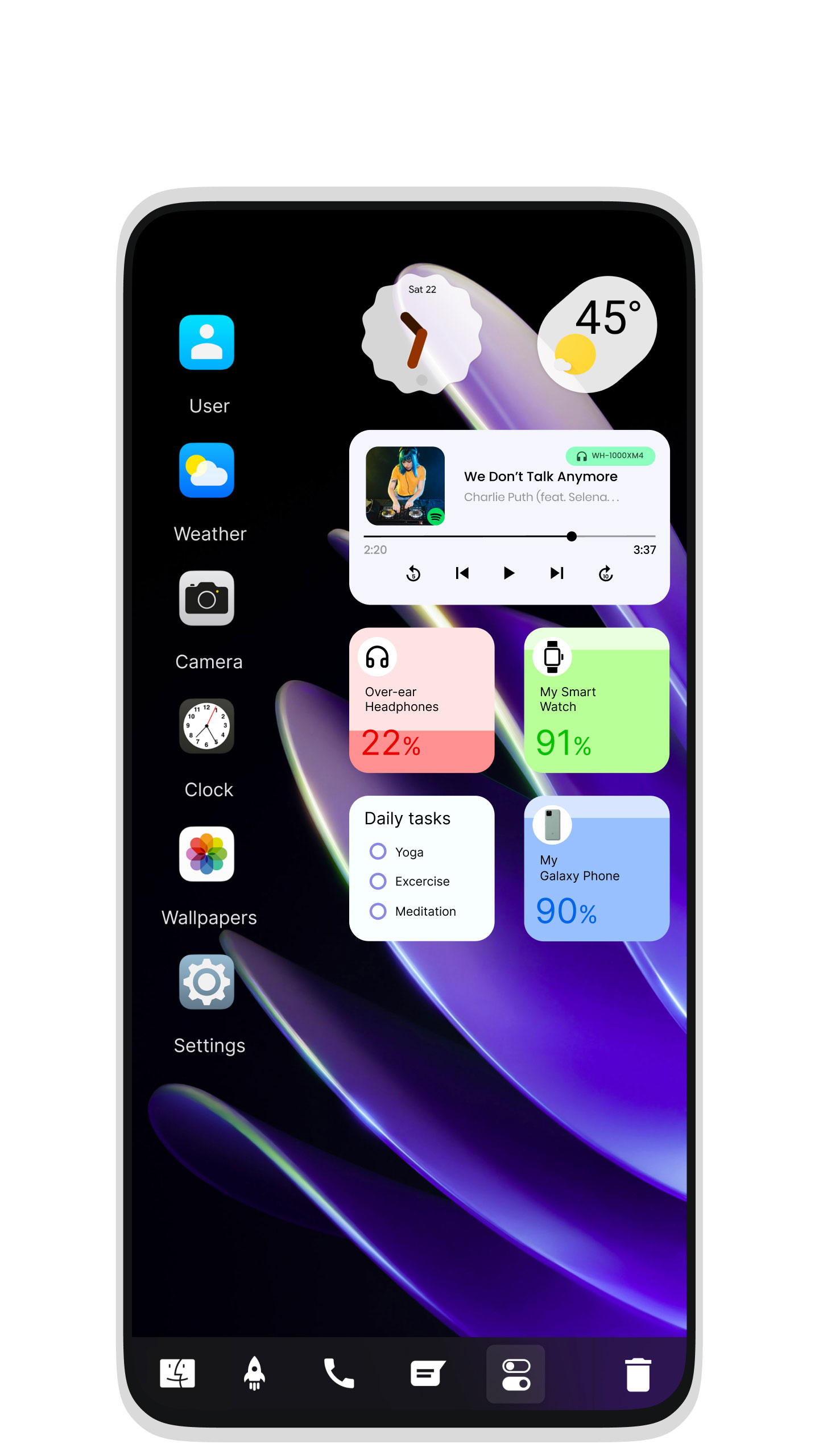 اسکرین شات 6 برنامه Mak Book OS 14 Launcher