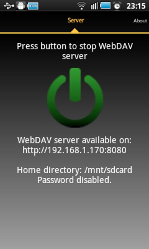 اسکرین شات 2 برنامه WebDAV Server