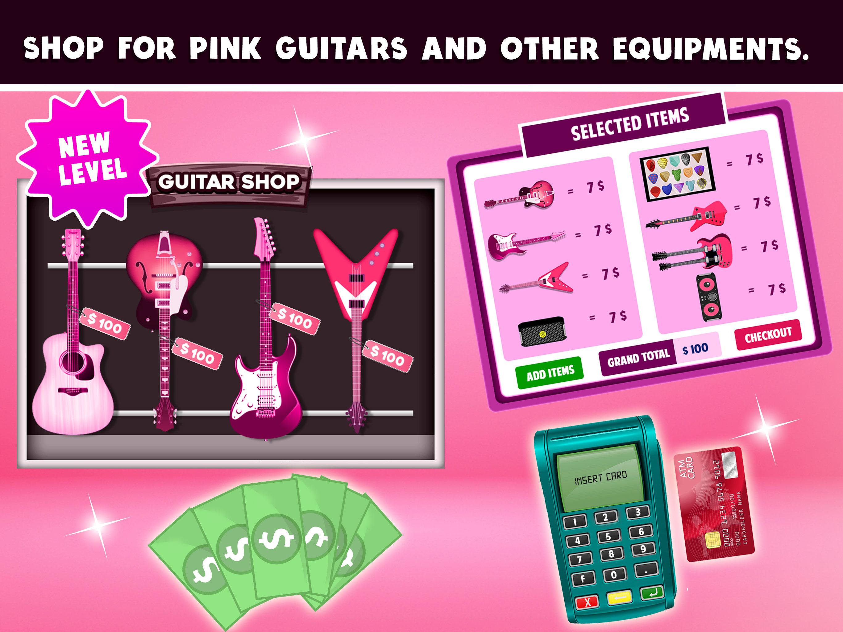 اسکرین شات 7 بازی Guitar Girl Piano Music Games