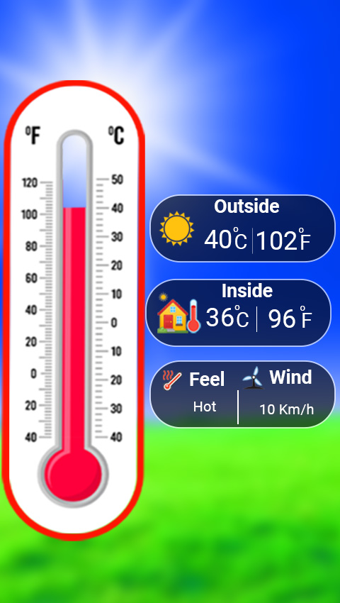 اسکرین شات 1 برنامه Thermometer Room Temperature