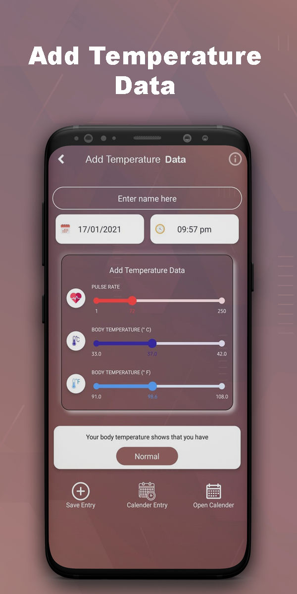 اسکرین شات 5 برنامه Thermometer For Fever Diary