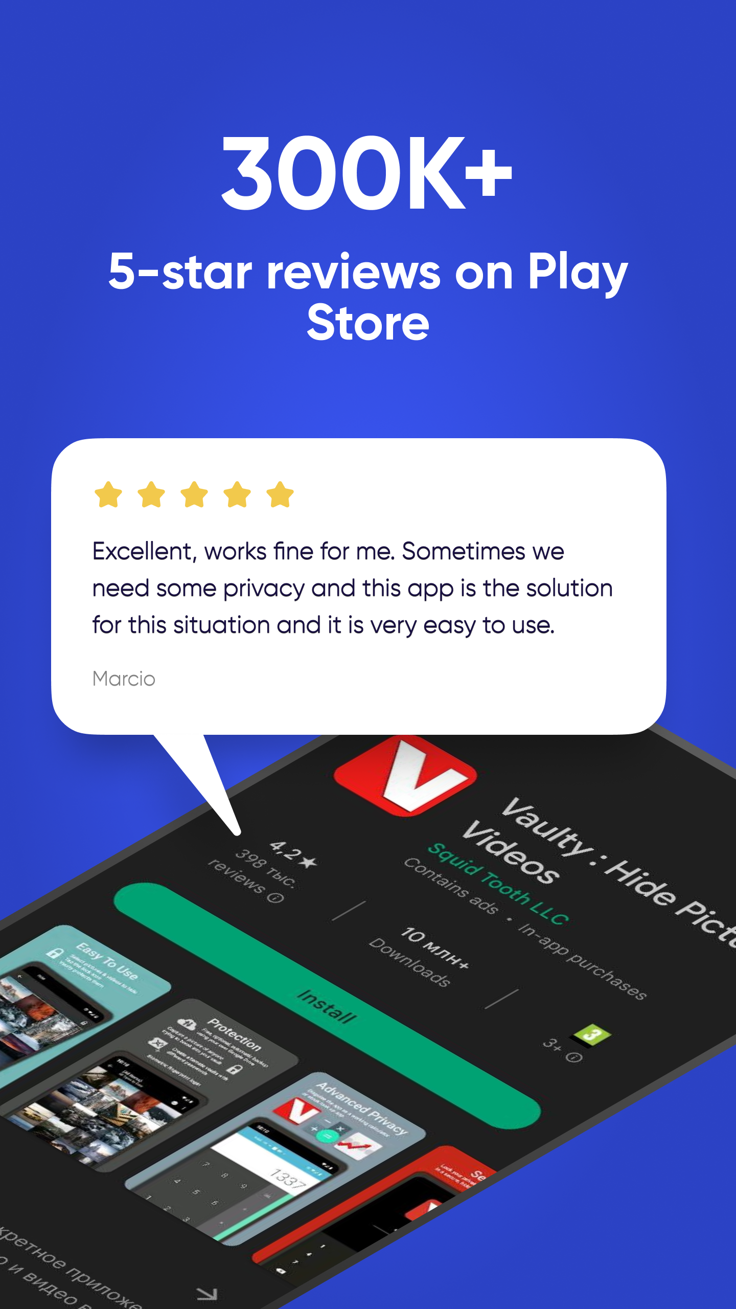 اسکرین شات 2 برنامه Vaulty: Hide Pictures & Videos