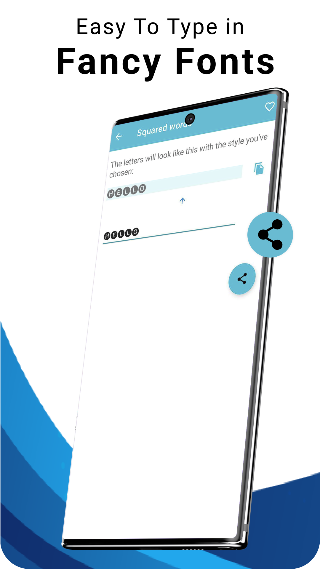 اسکرین شات برنامه Blue Words, Stylish Fonts text 2