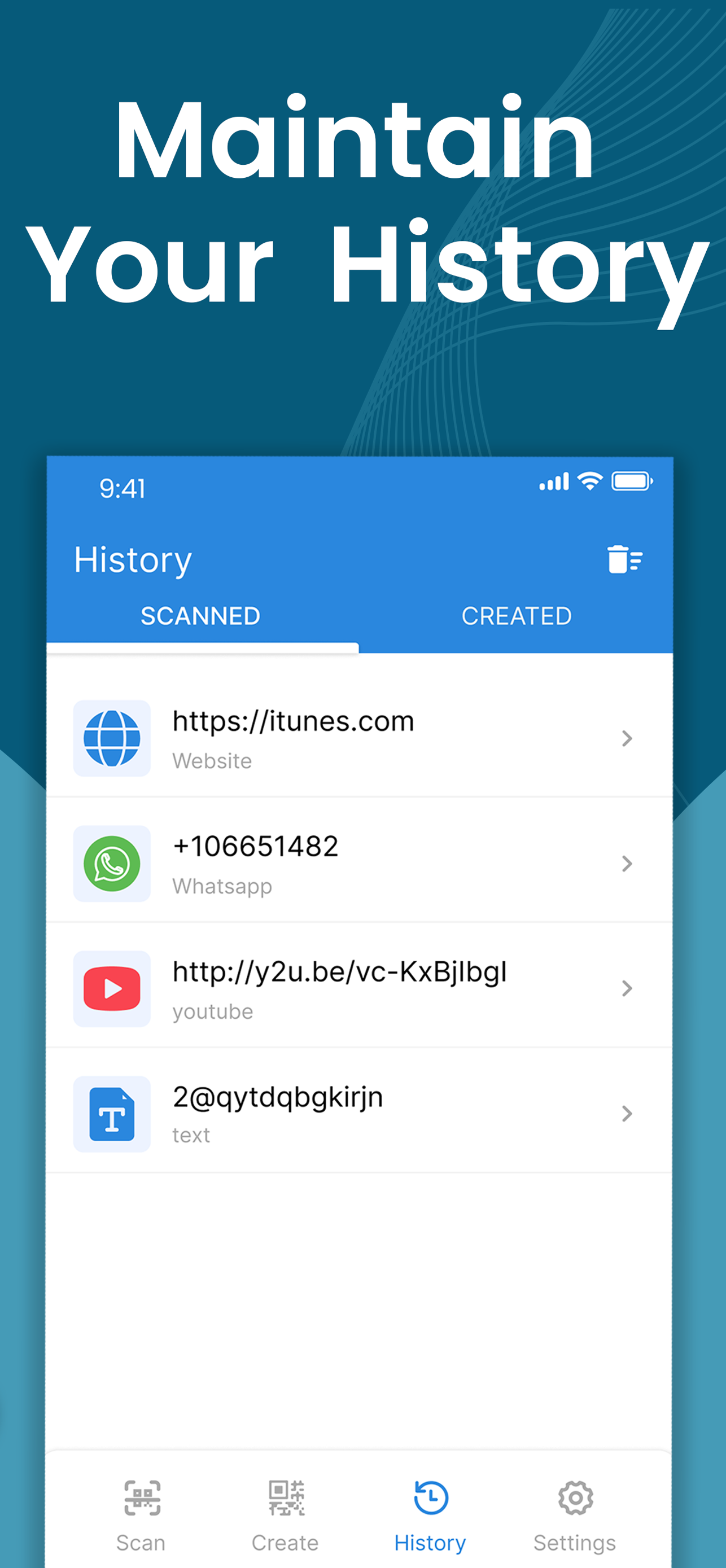 اسکرین شات 5 برنامه QR Code Reader: QR Code Maker
