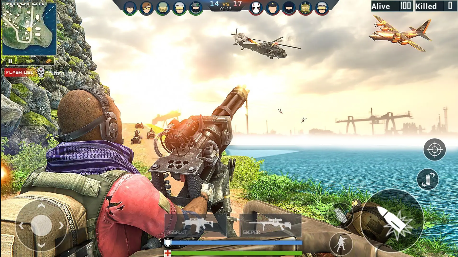اسکرین شات 4 برنامه Atss Offline Gun Shooting Game