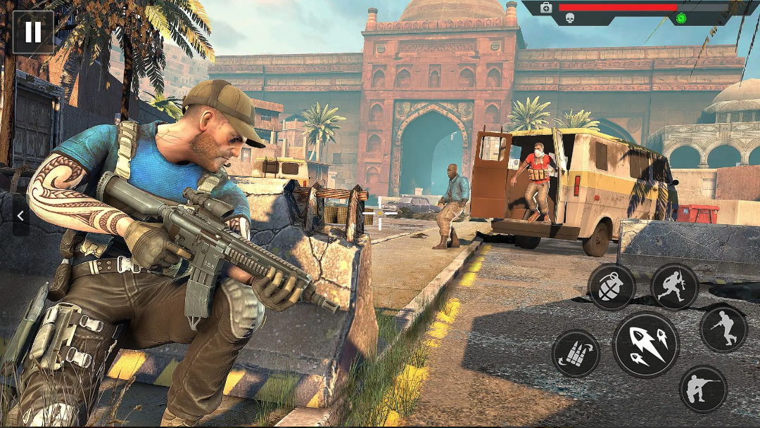 اسکرین شات 3 برنامه Atss Offline Gun Shooting Game