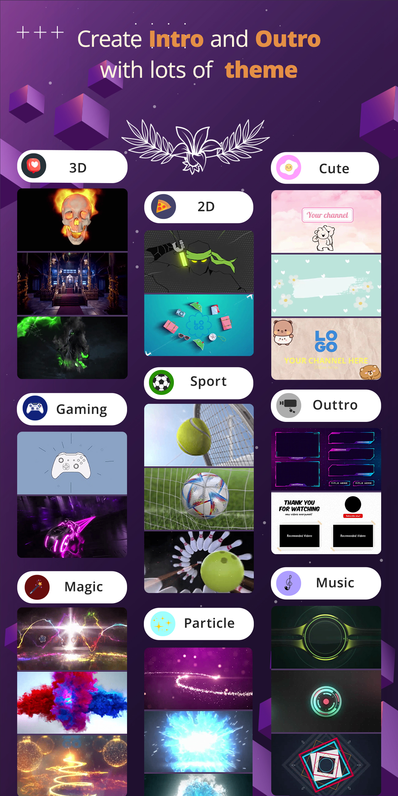 اسکرین شات 1 برنامه Intro video maker