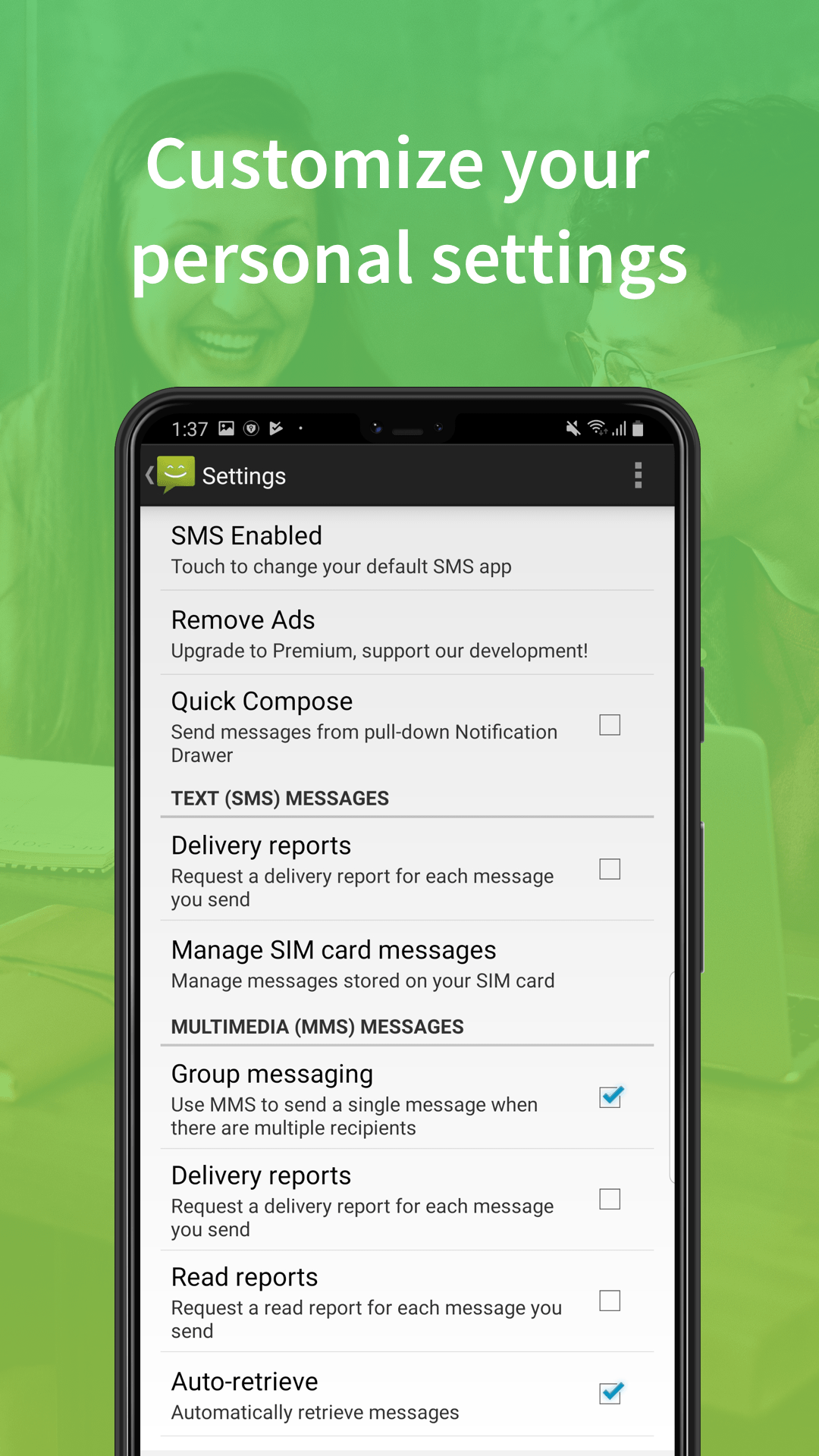 اسکرین شات 5 برنامه Messaging Classic