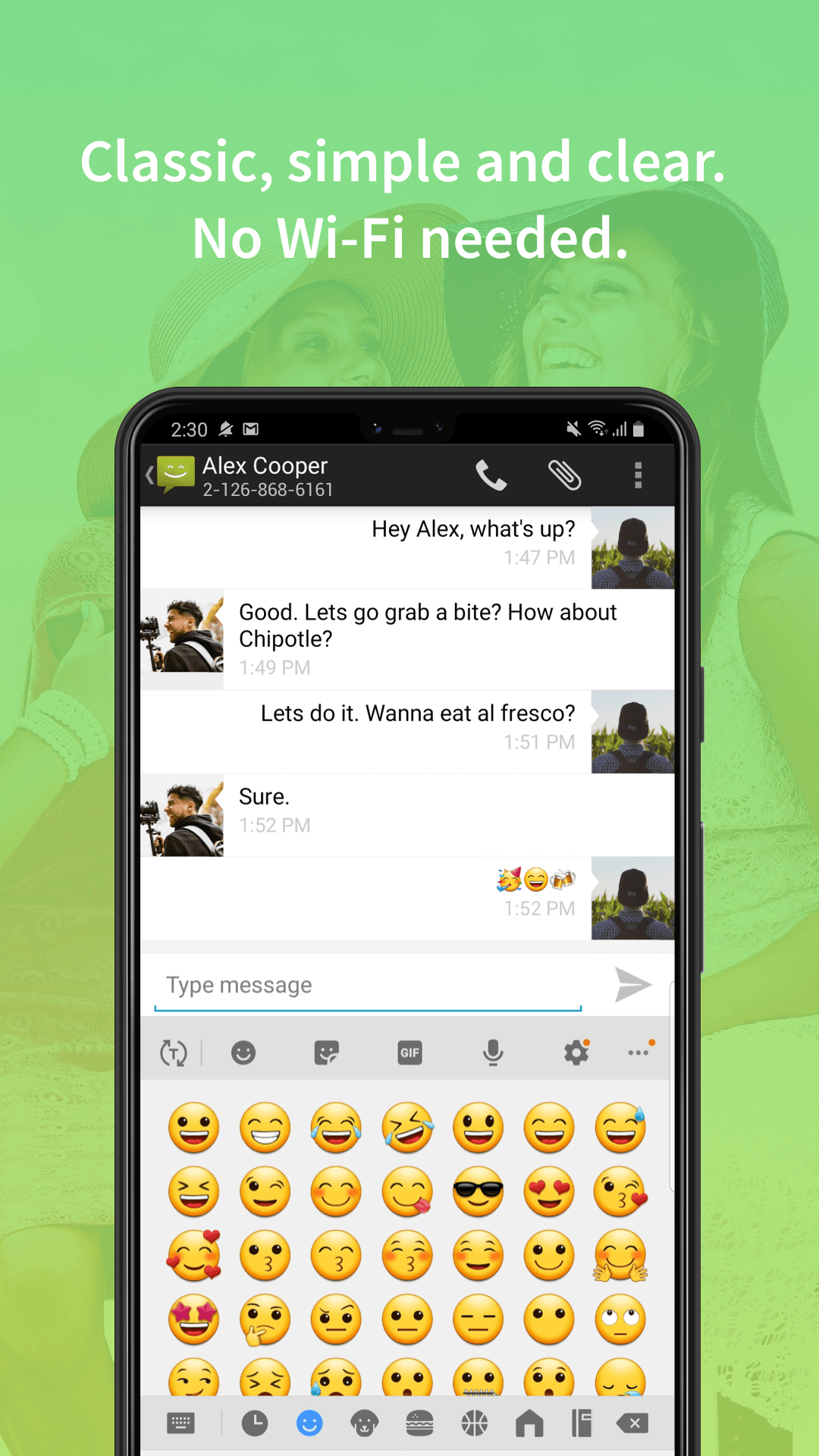 اسکرین شات 1 برنامه Messaging Classic