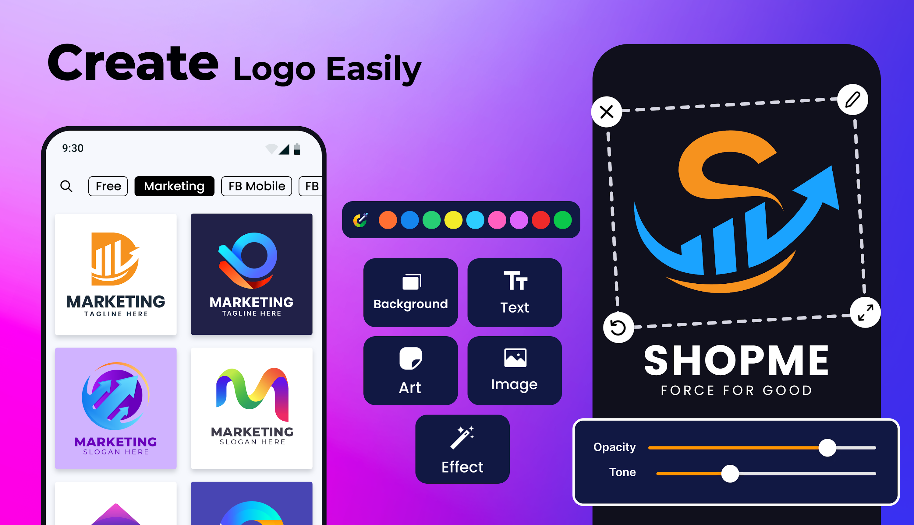 اسکرین شات 1 برنامه Logo Maker & Logo Creator