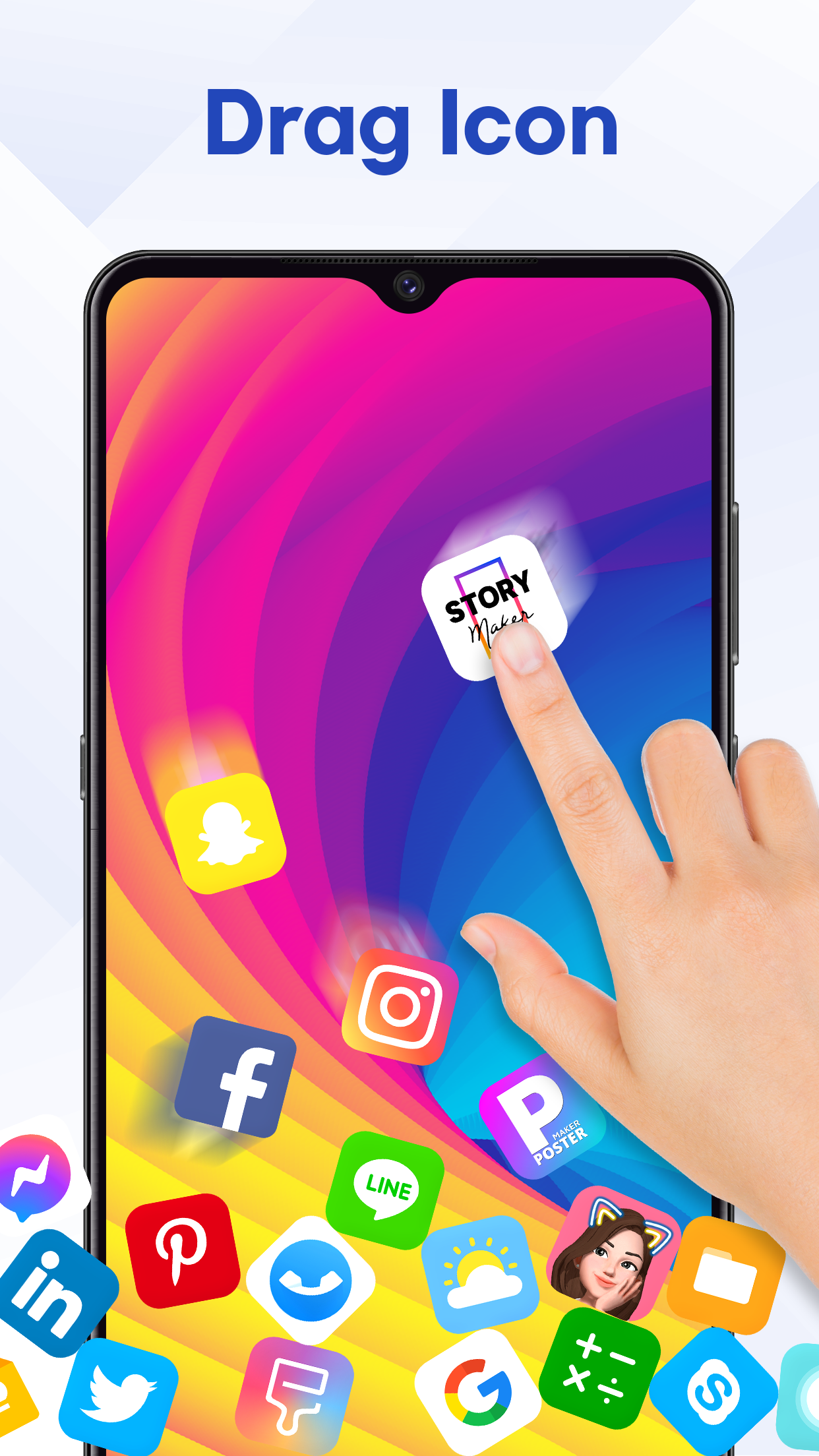 اسکرین شات 5 برنامه Rolling Icon: 3D Wallpaper