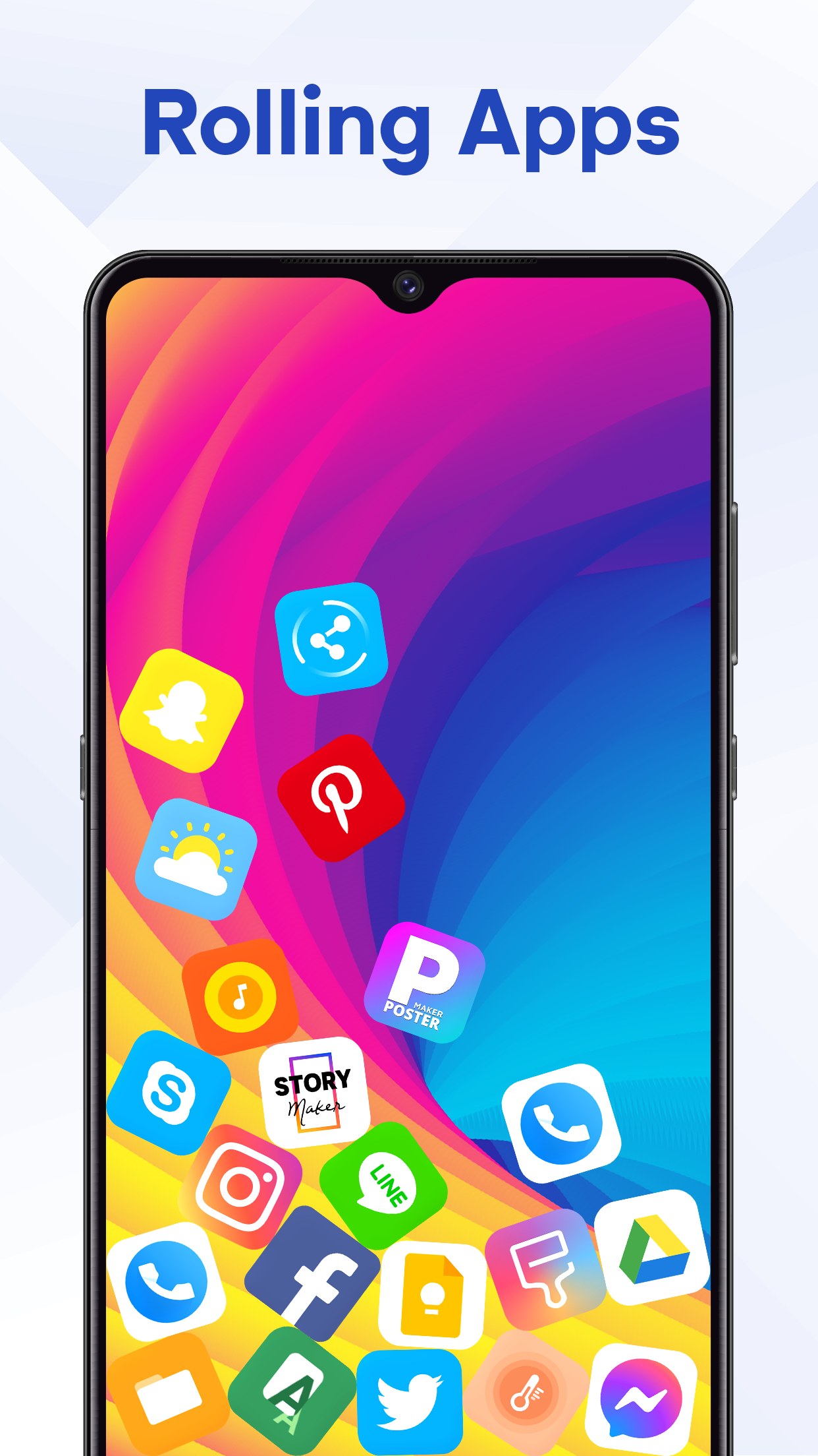 اسکرین شات 3 برنامه Rolling Icon: 3D Wallpaper