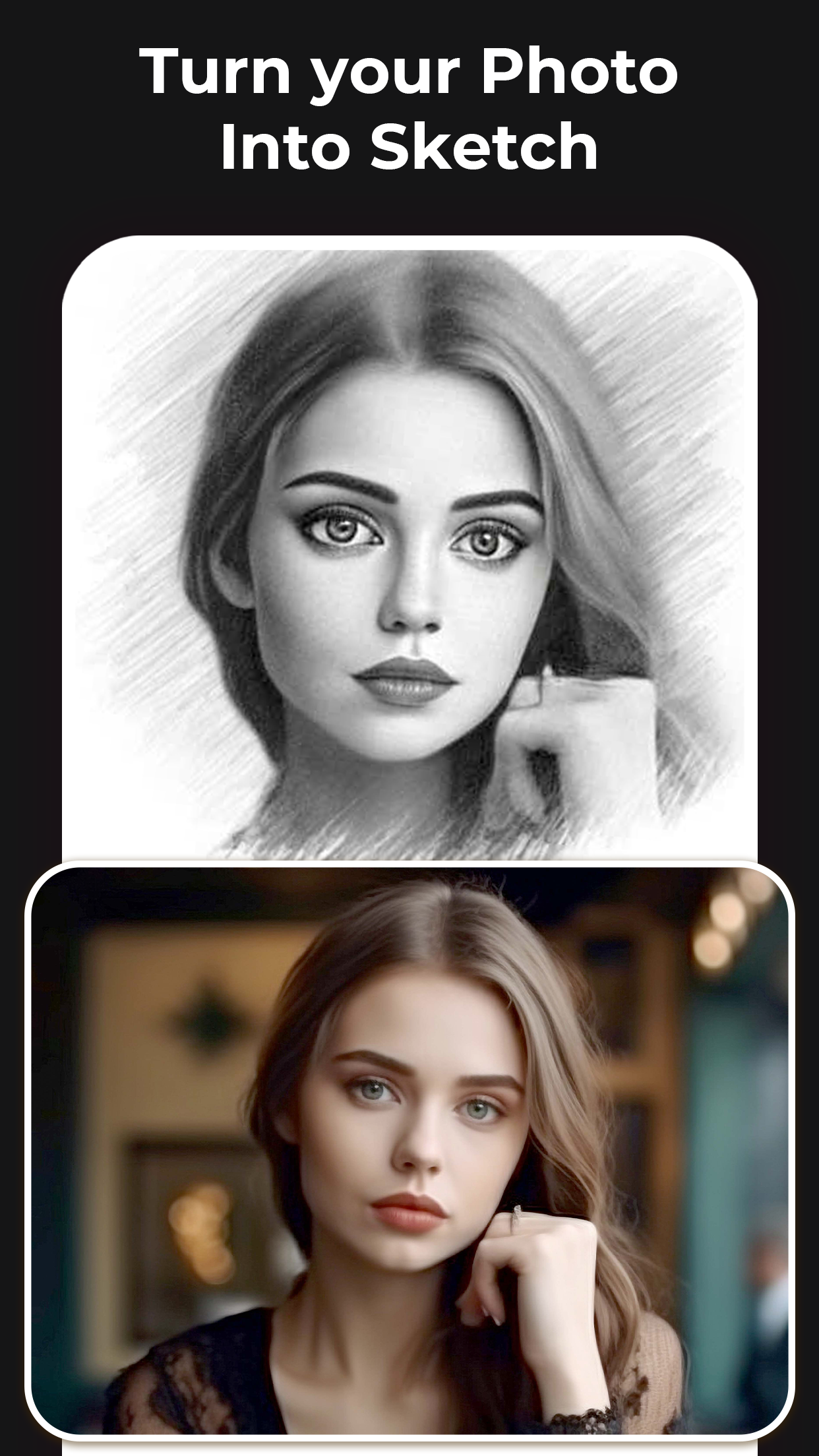 اسکرین شات 2 برنامه Pencil Sketch Photo Editor