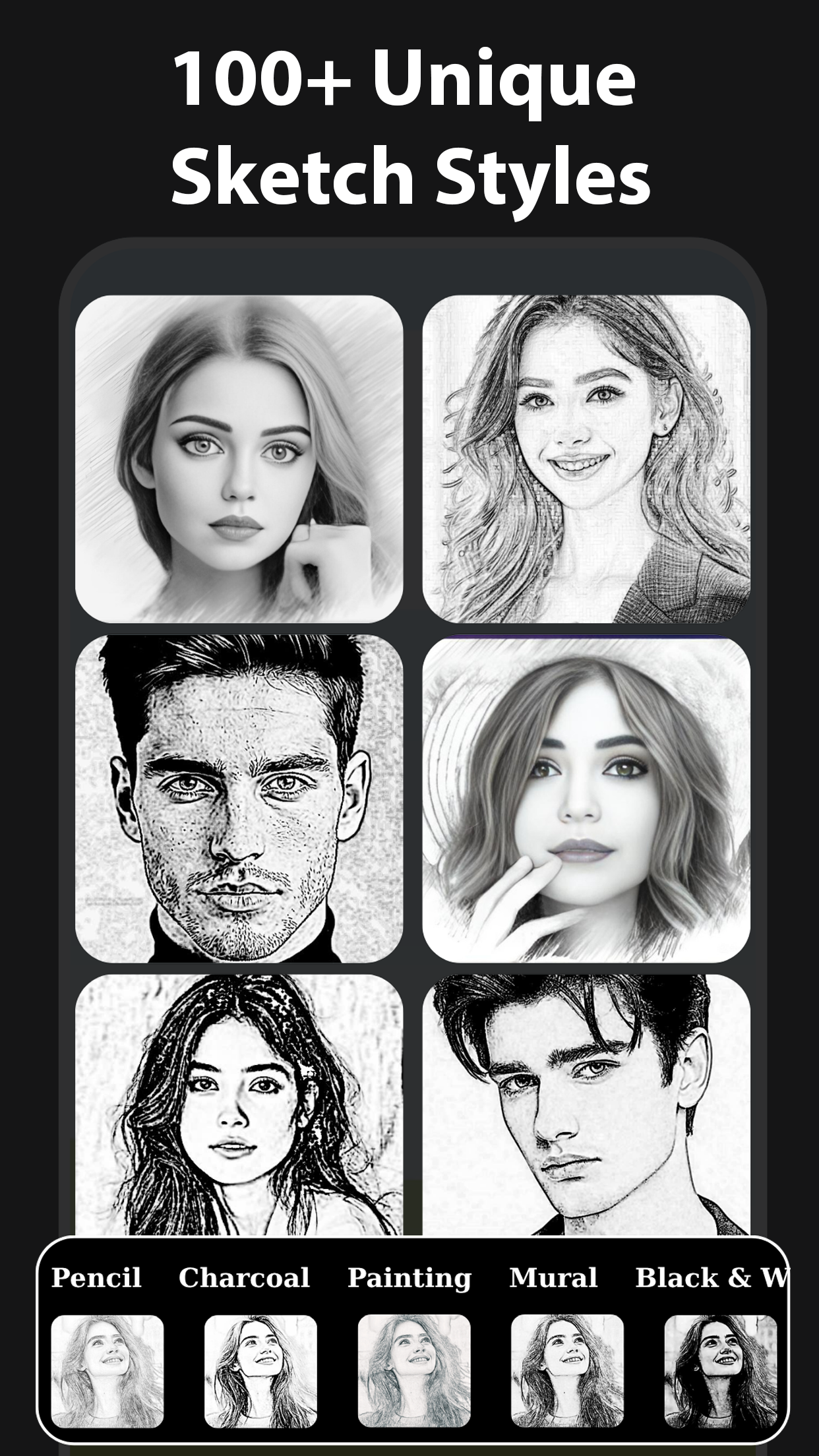 اسکرین شات 1 برنامه Pencil Sketch Photo Editor