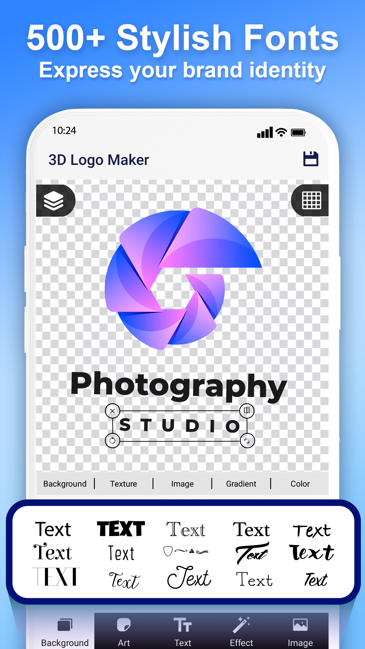 اسکرین شات 4 برنامه 3D Logo Maker and Logo Creator