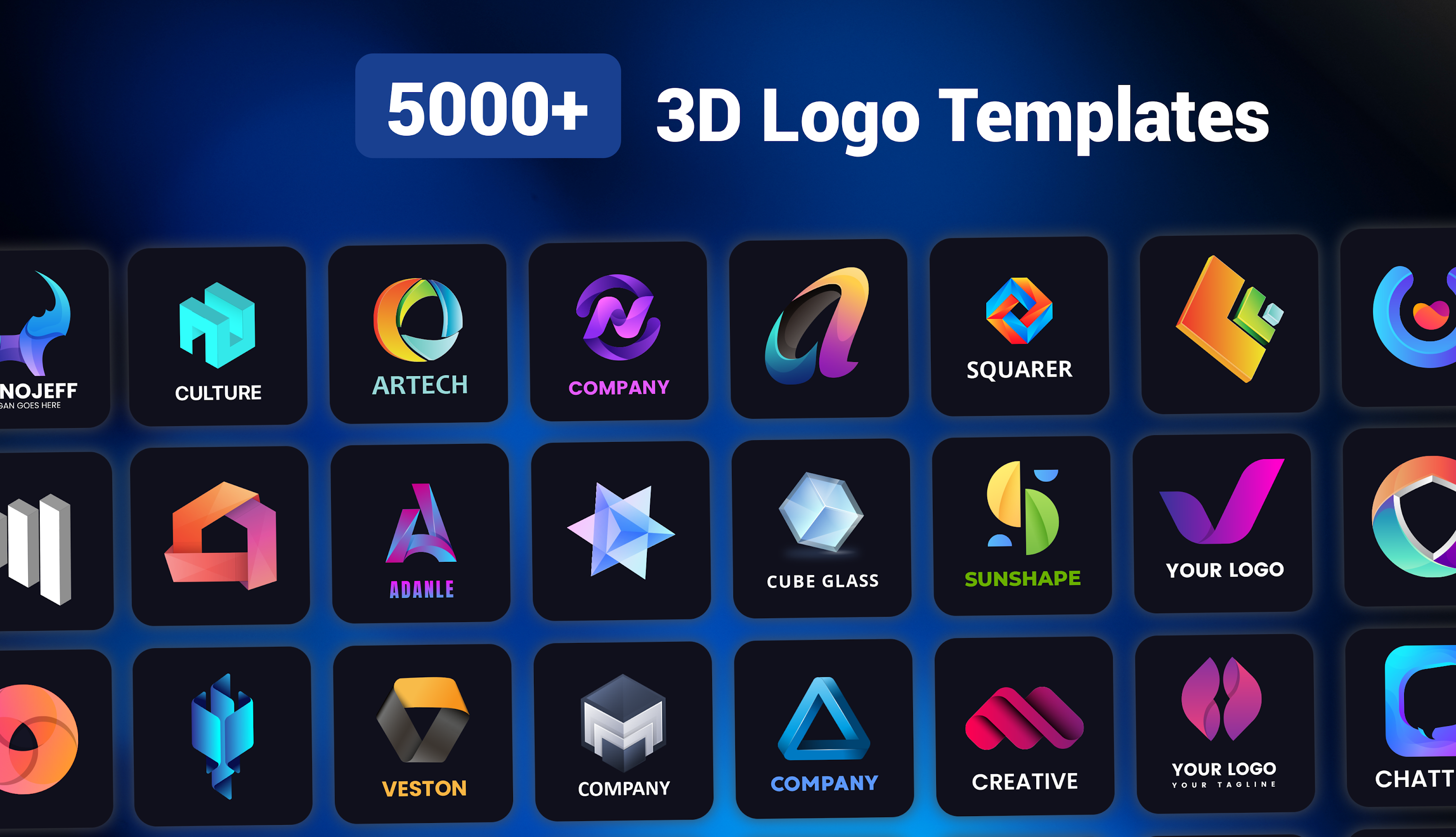 اسکرین شات 1 برنامه 3D Logo Maker and Logo Creator