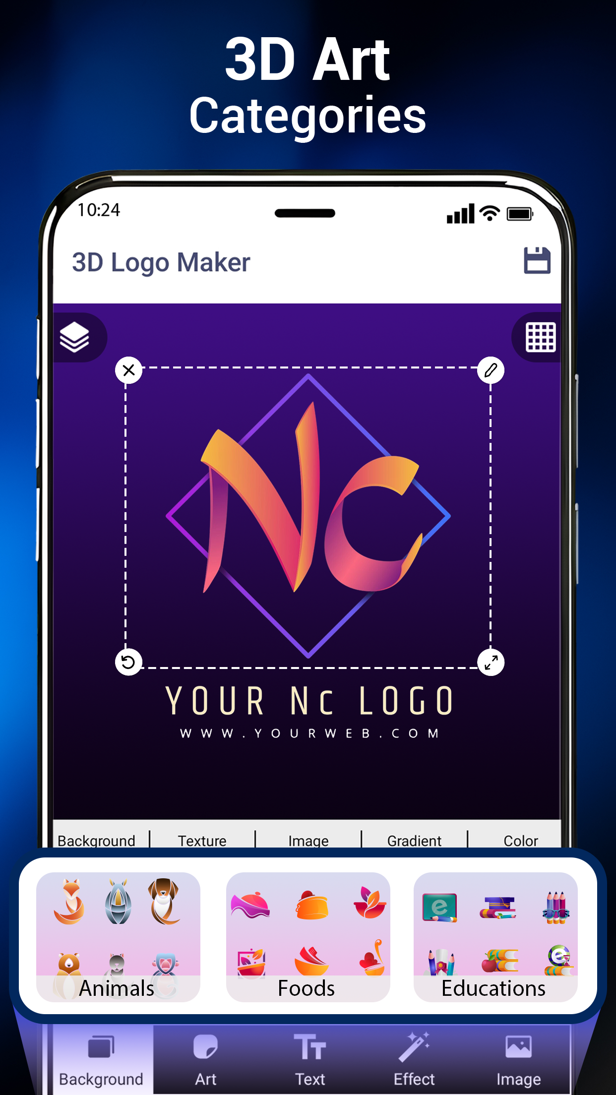 اسکرین شات 5 برنامه 3D Logo Maker and Logo Creator