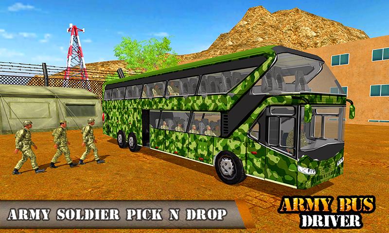 اسکرین شات 1 بازی Army Bus Transporter Coach Fun