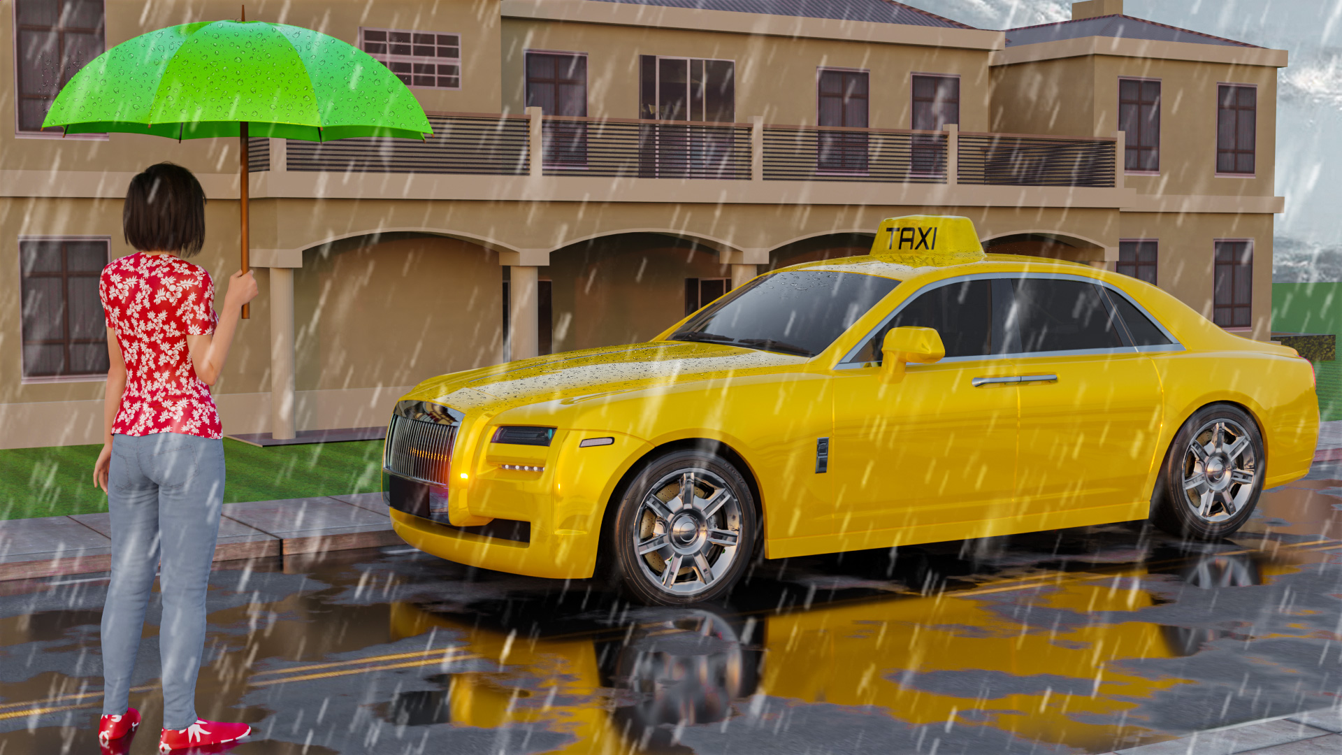 اسکرین شات 4 بازی USA City Taxi Driver Mania Fun