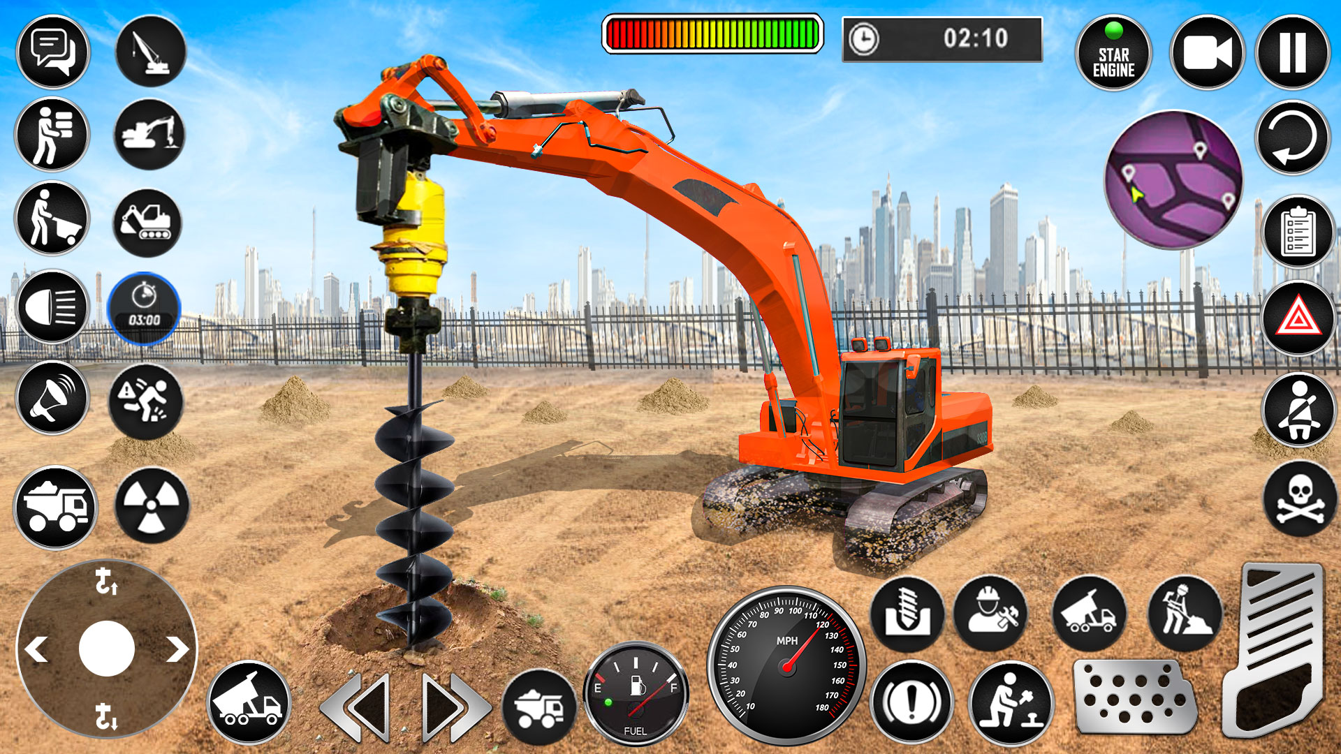 اسکرین شات 1 برنامه Heavy Drill Excavator Games