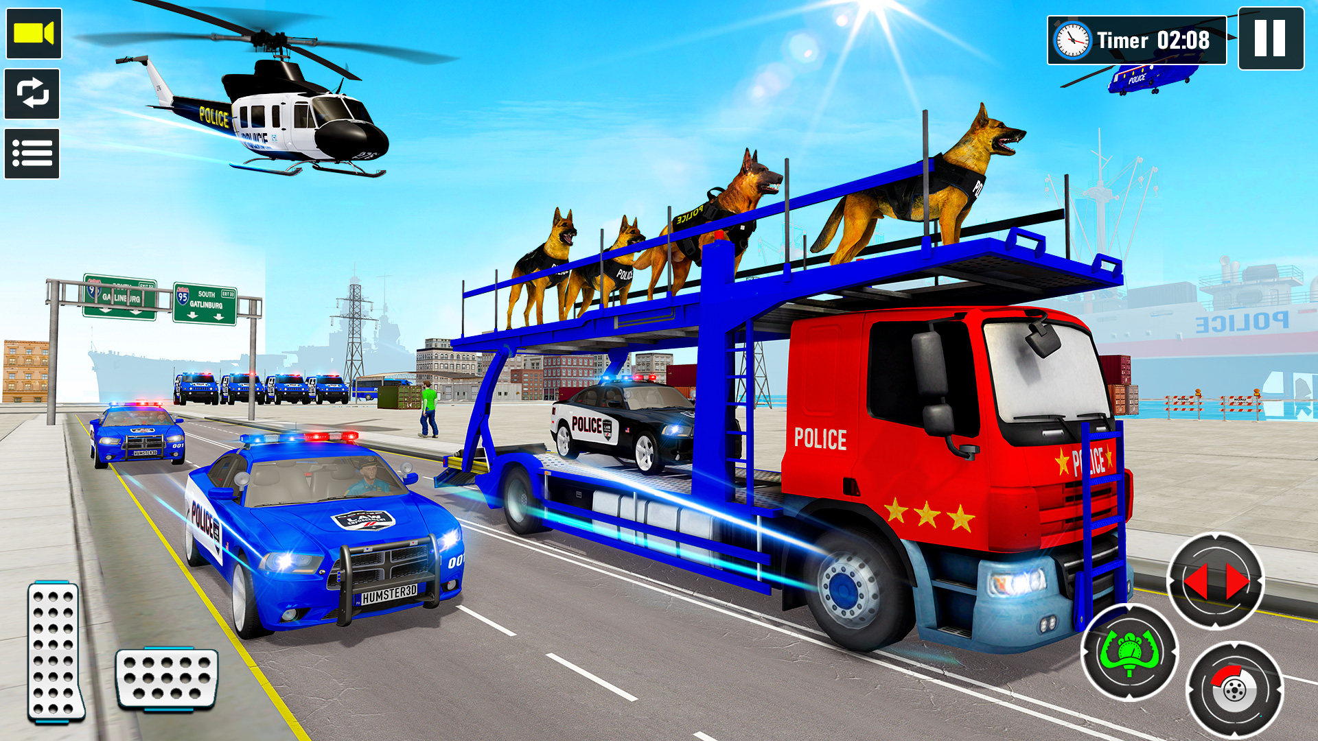 اسکرین شات 3 برنامه Police Dog Transporter Truck