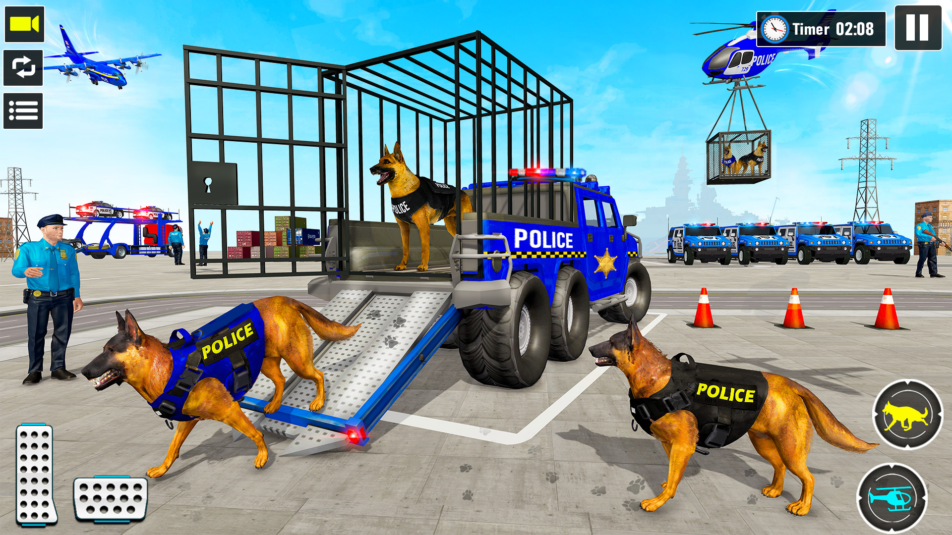 اسکرین شات 1 برنامه Police Dog Transporter Truck