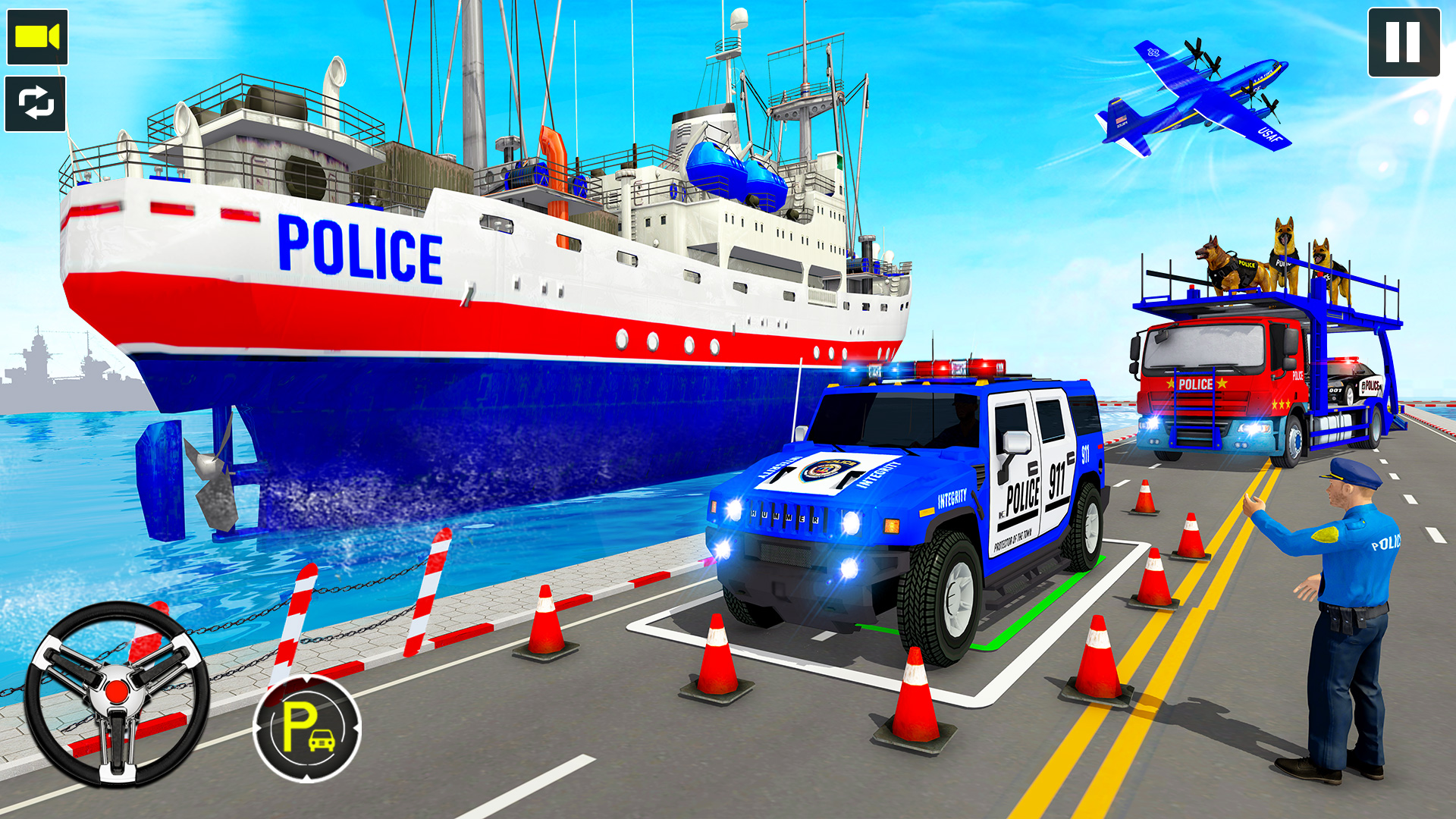 اسکرین شات 2 برنامه Police Dog Transporter Truck