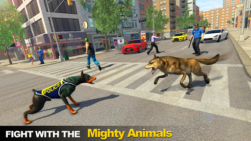 اسکرین شات 3 بازی Police Dog VS Wild Wolf Attack Survival City