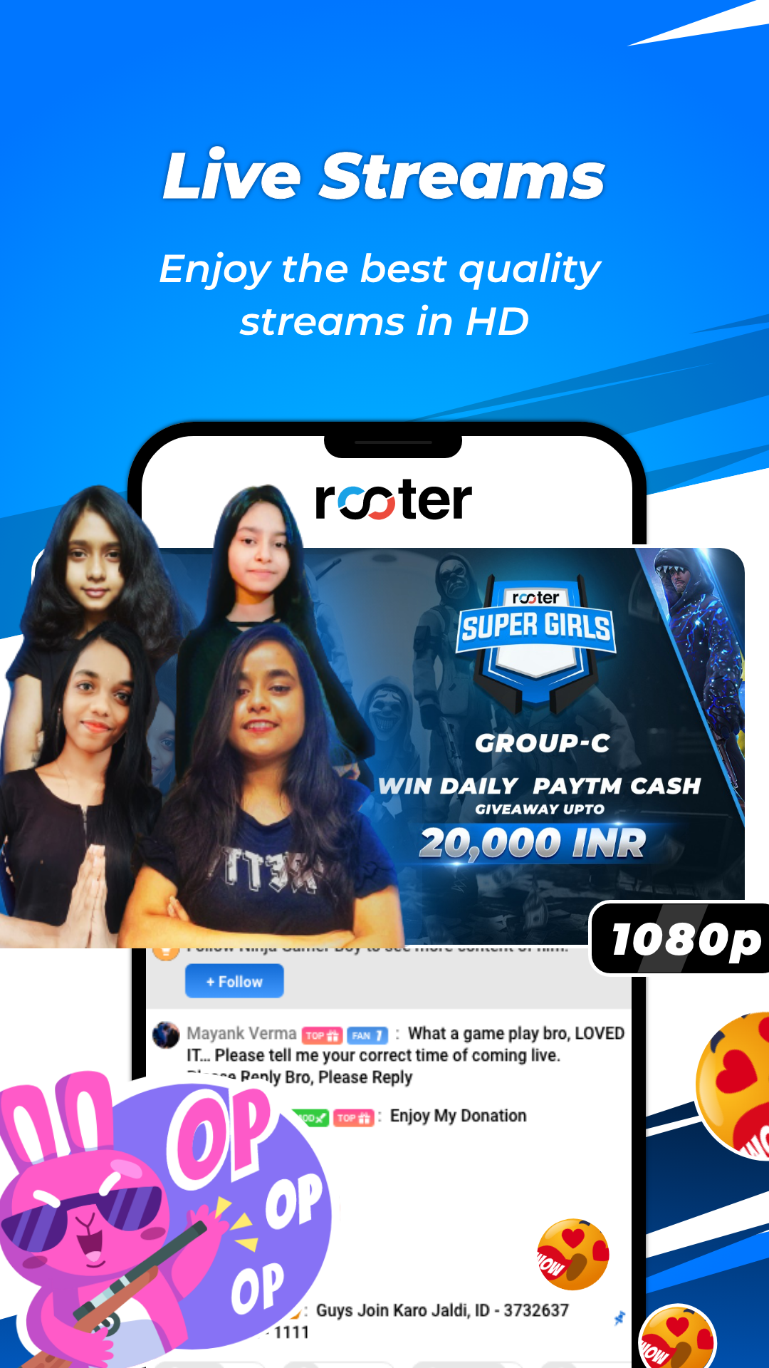 اسکرین شات 6 برنامه Rooter: Watch Gaming & Esports